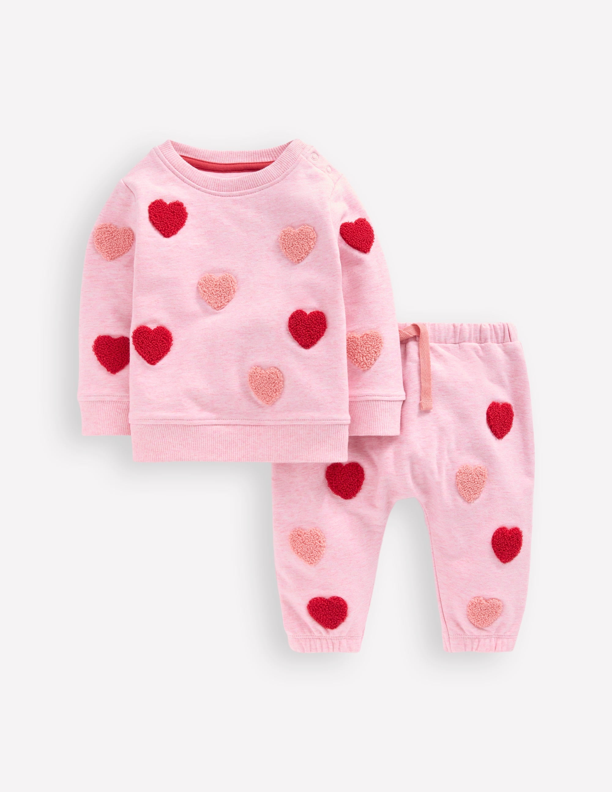 Sweatshirt Play Set-Pink Marl Hearts