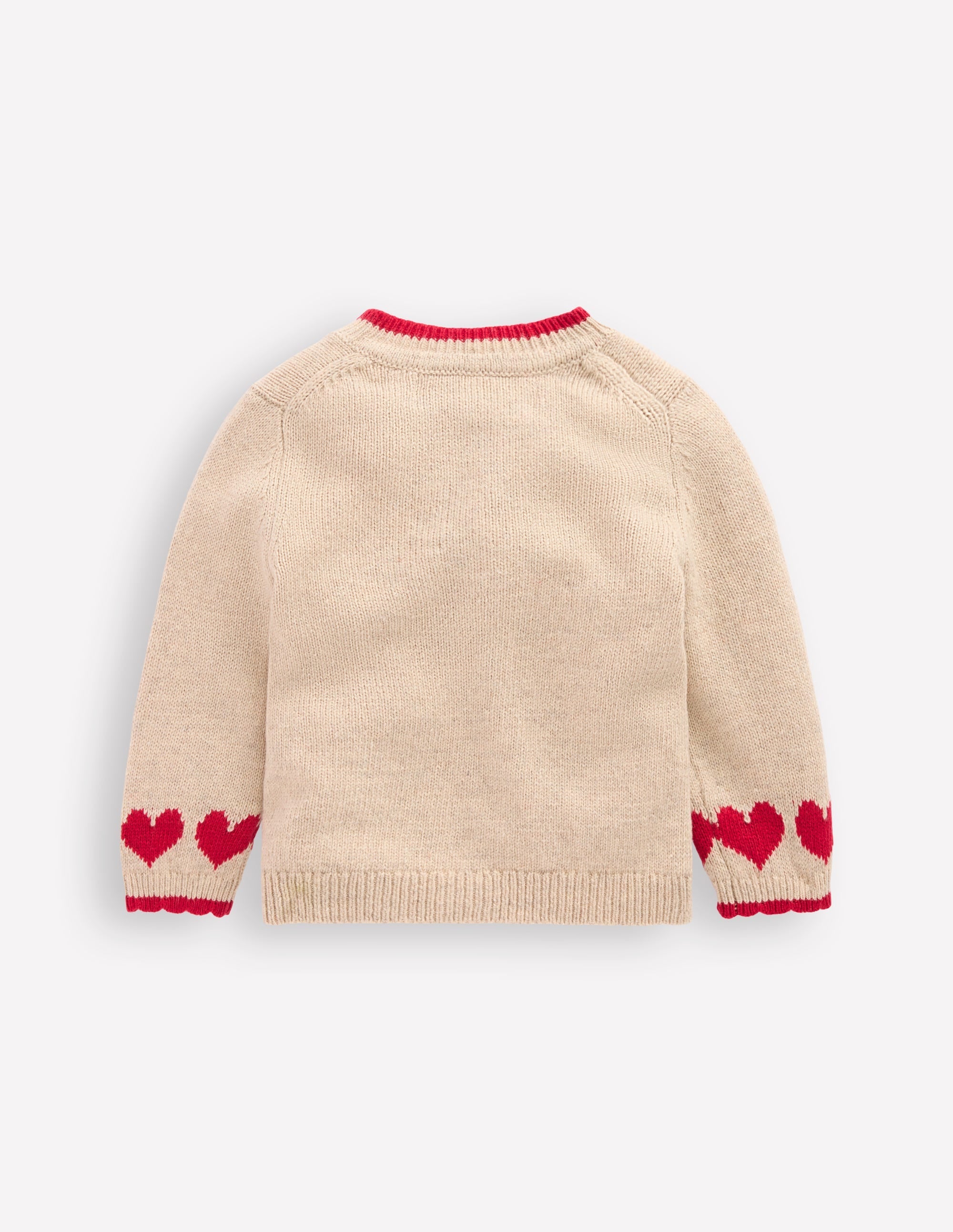 Logo Cardigan-Chinchilla Melange Heart