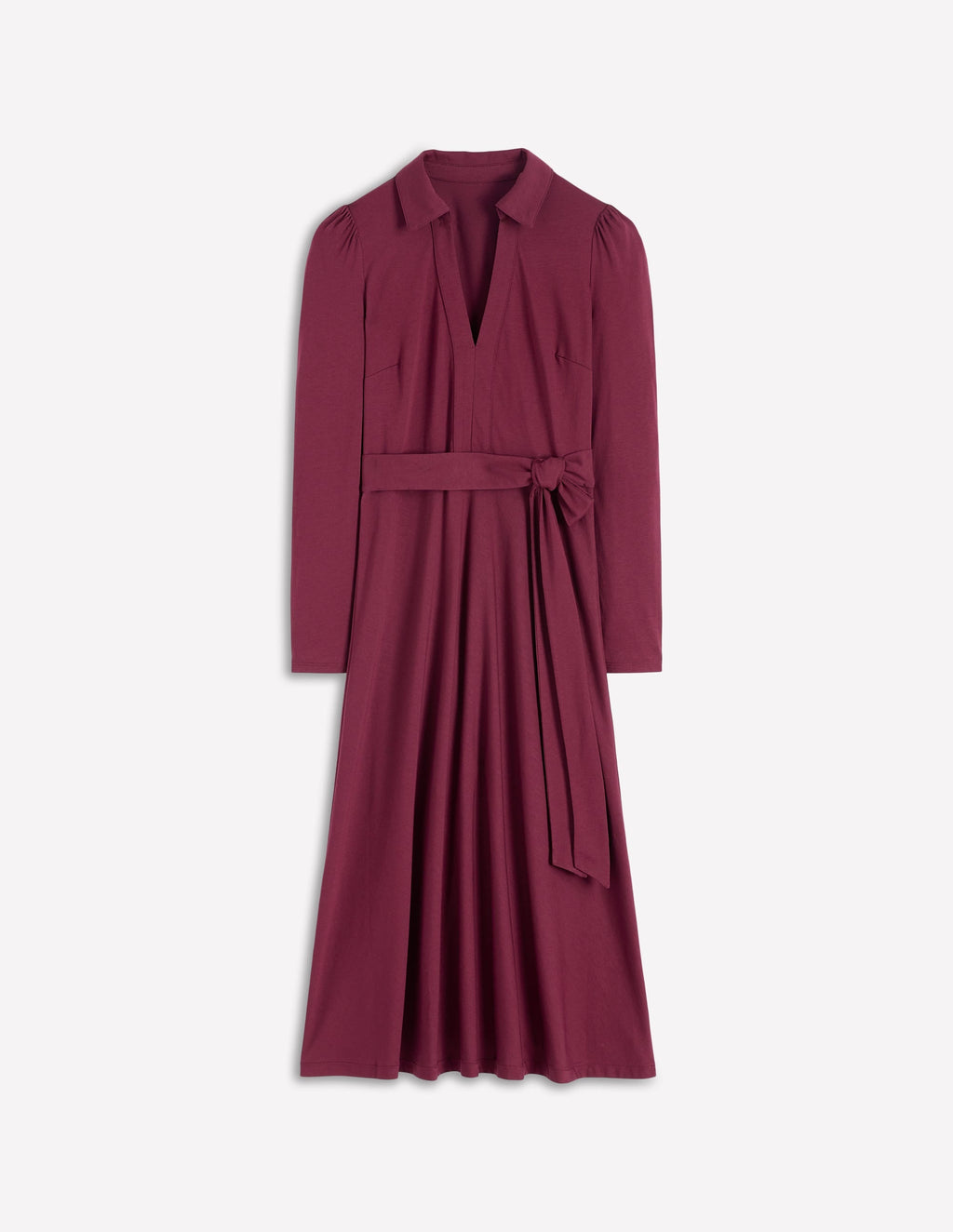 Imogen Collared Jersey Dress-Deep Wisteria