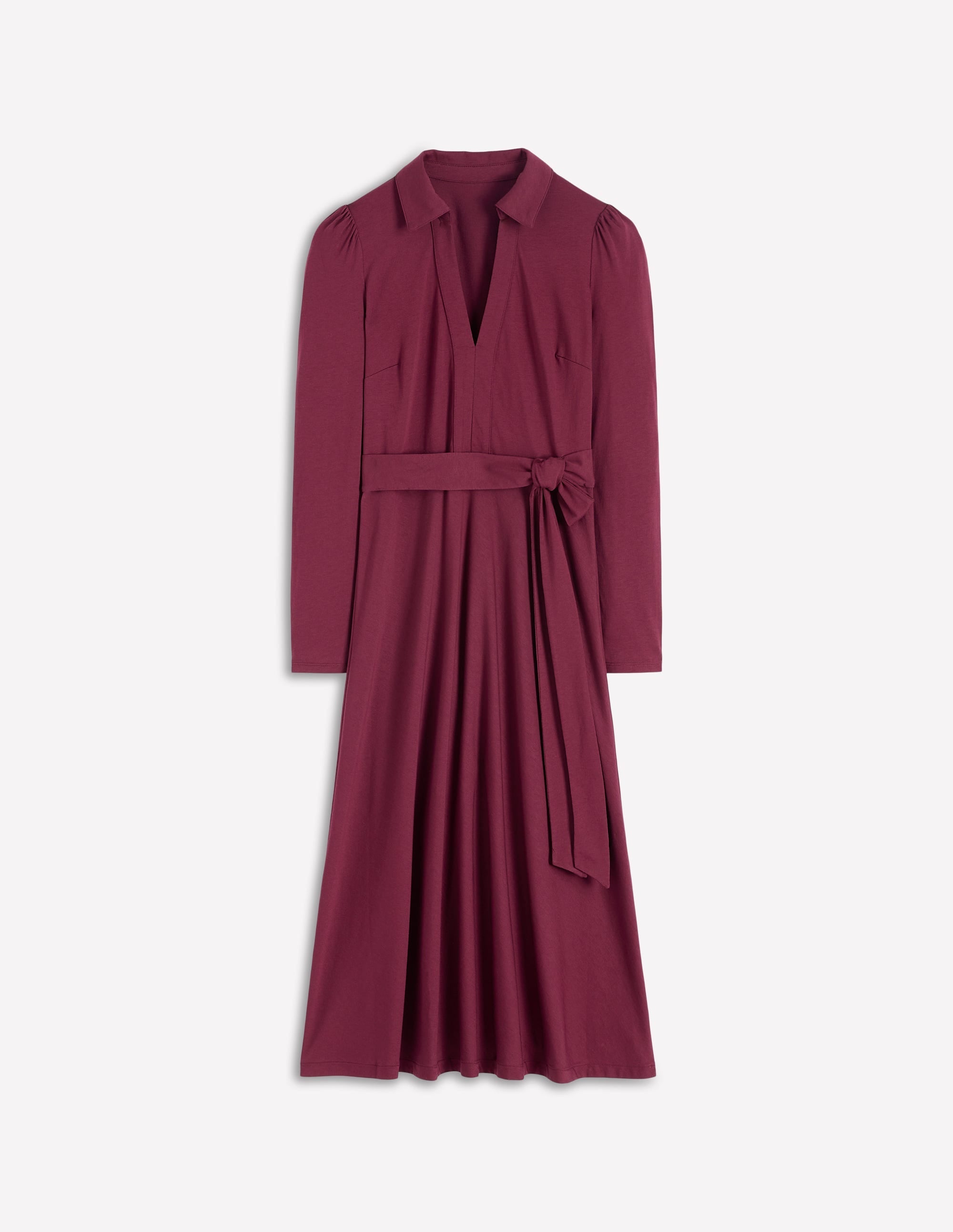 Imogen Collared Jersey Dress-Deep Wisteria