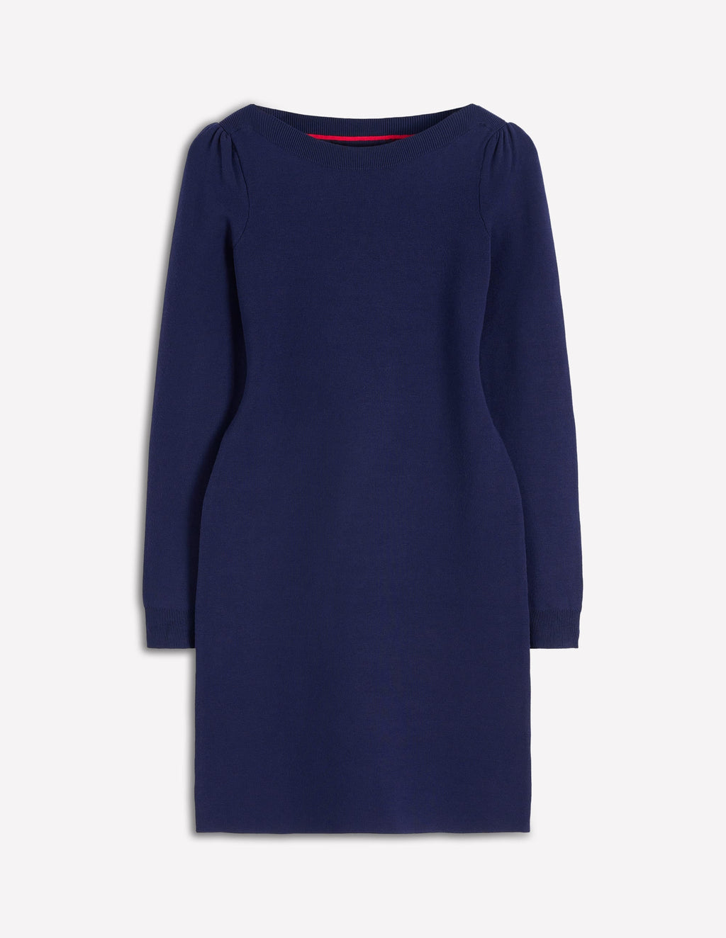 Tiana Tie Front Knitted Dress-Navy