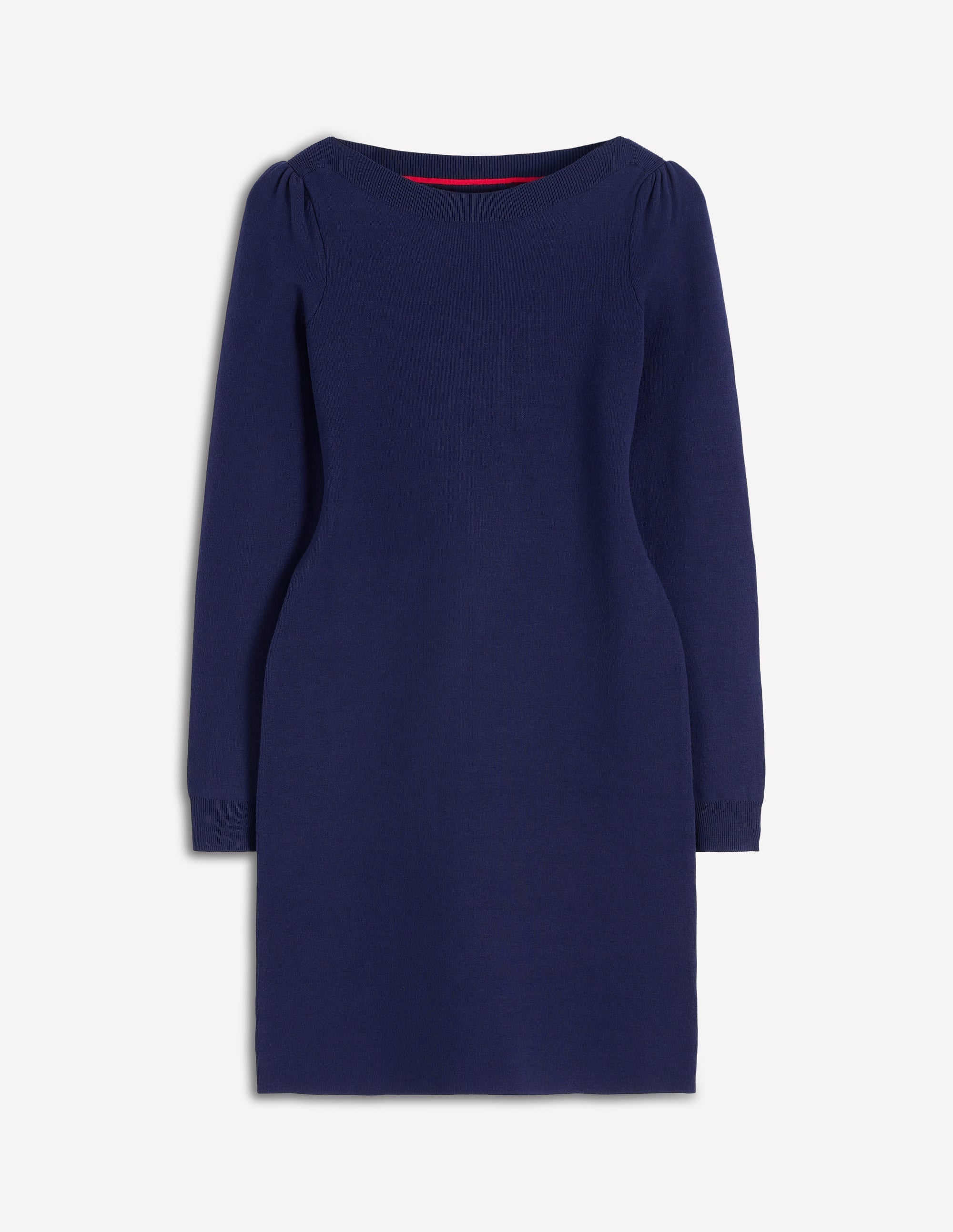 Tiana Tie Front Knitted Dress-Navy