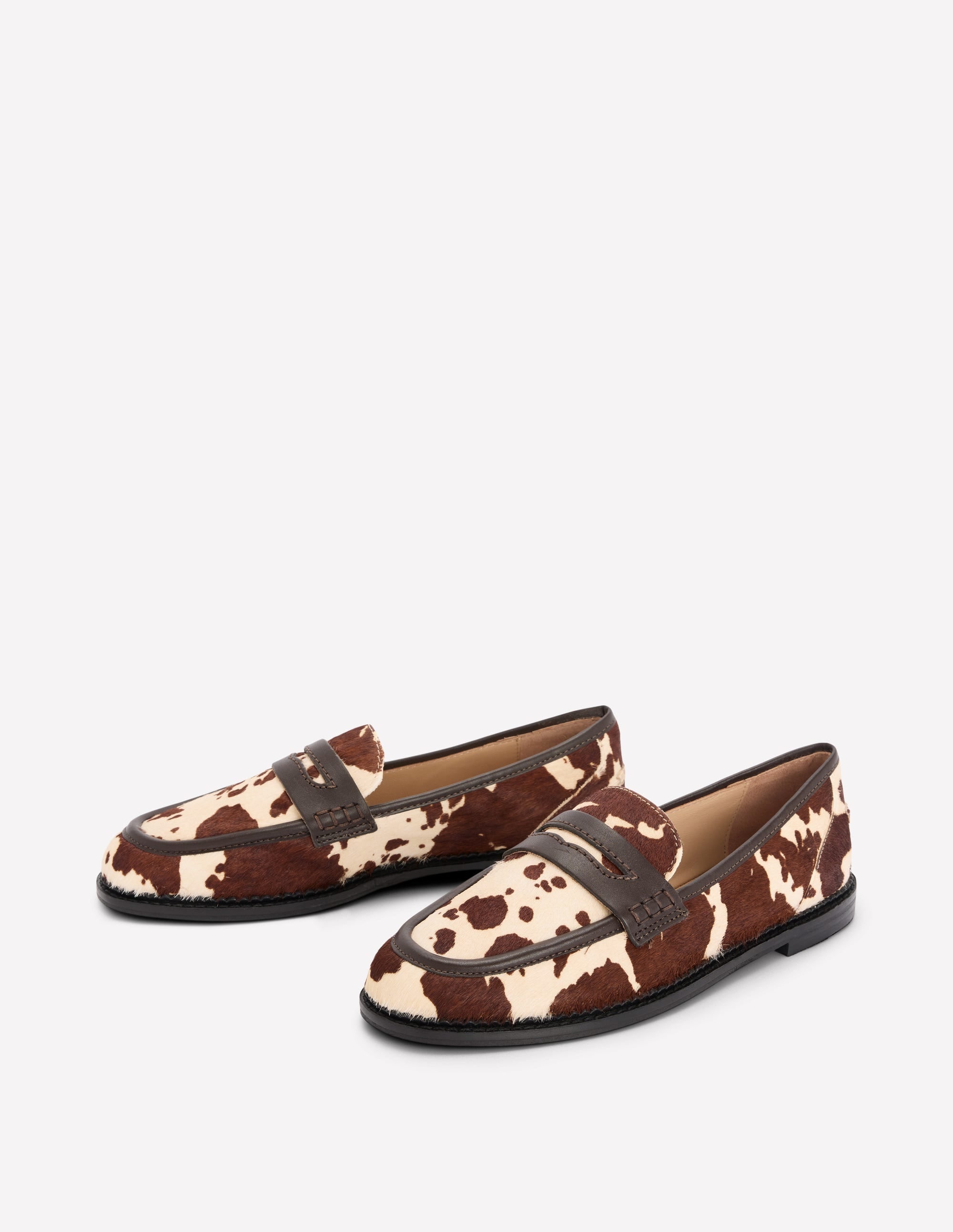 Nya Penny Loafers-Brown/Ivory
