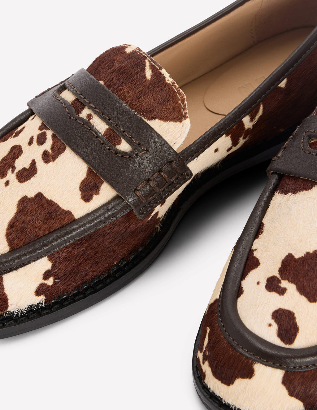 Nya Penny Loafers-Brown/Ivory