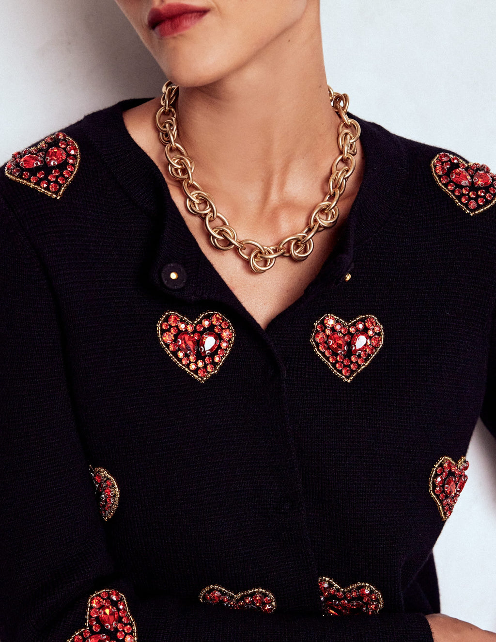 Double Twist Chain Necklace-Gold Colour