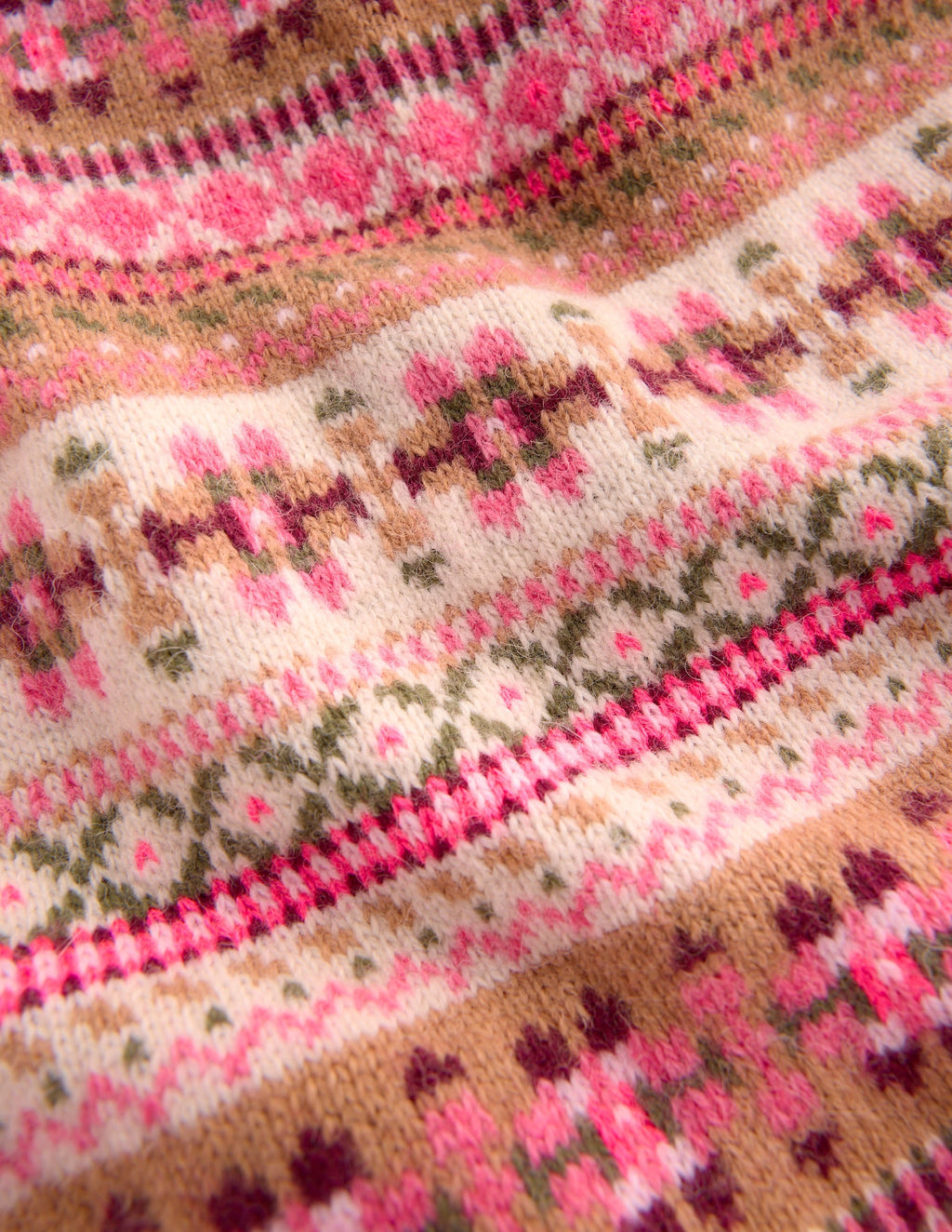 Fair Isle Scarf-Pink