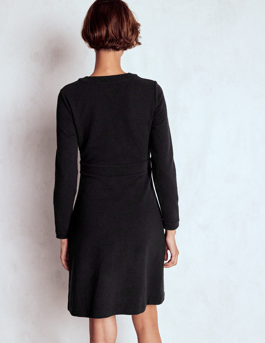 Lavinia Button Shift Dress-Black