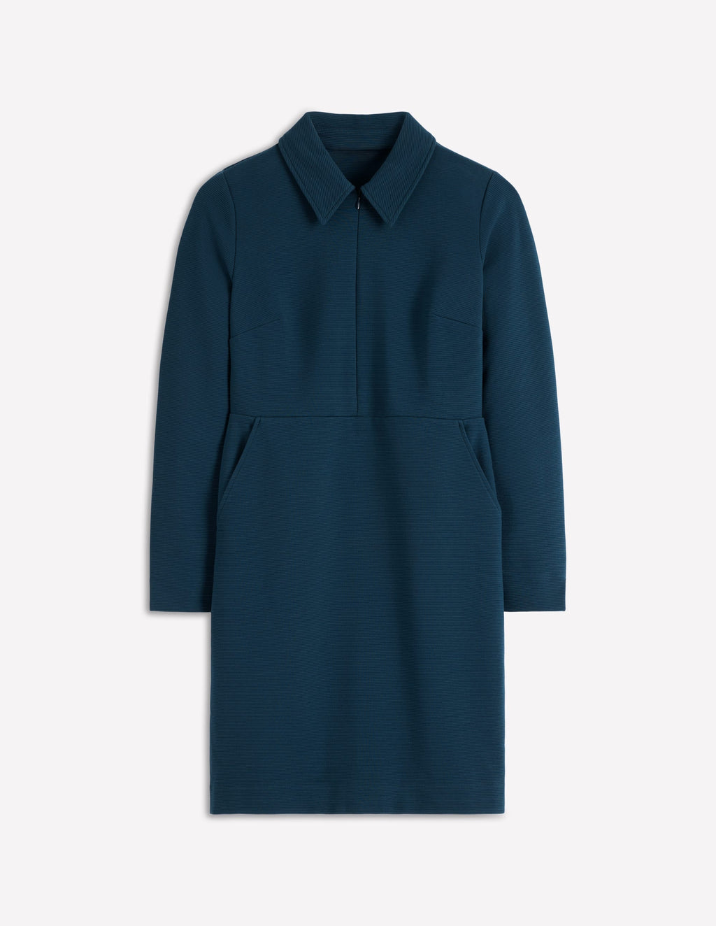 Cam Zip-up Ottoman Dress-Midnight Ocean