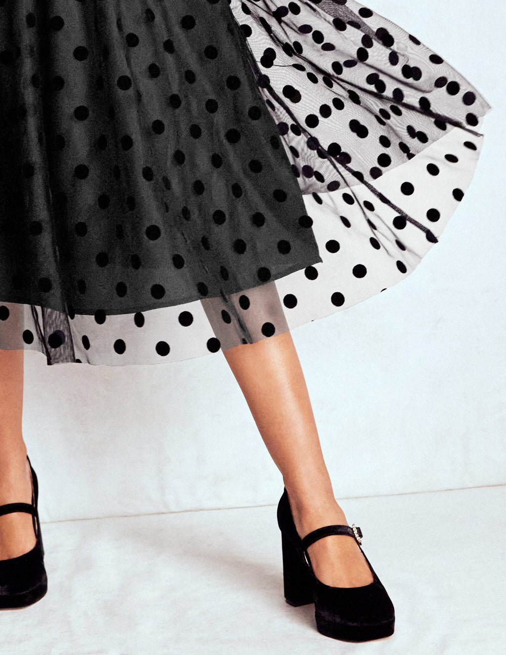 Velvet Bodice Jersey Dress-Black