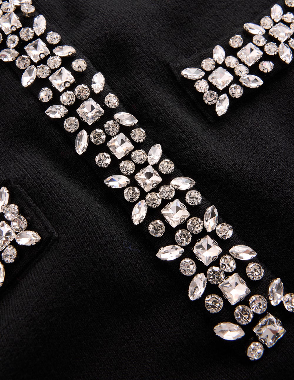 Embellished Knitted Dress-Black