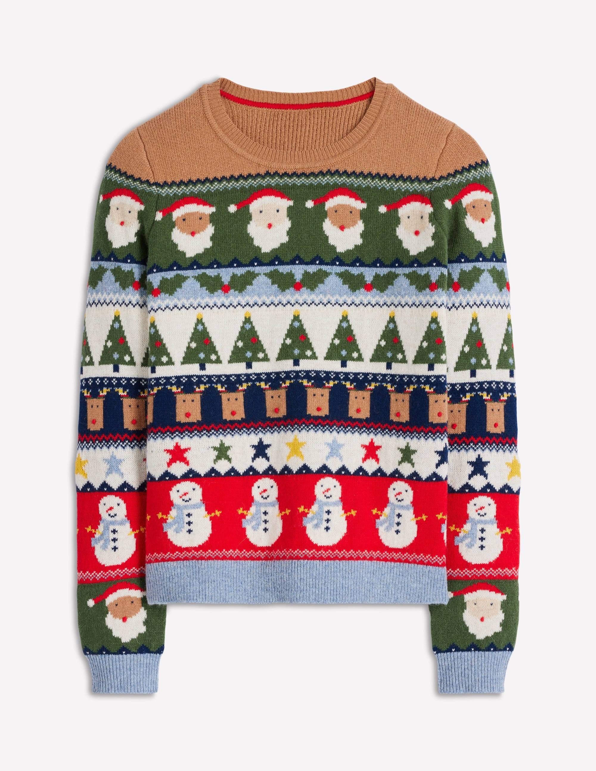 Edie Fair Isle Sweater-Multi, Christmas Fair Isle
