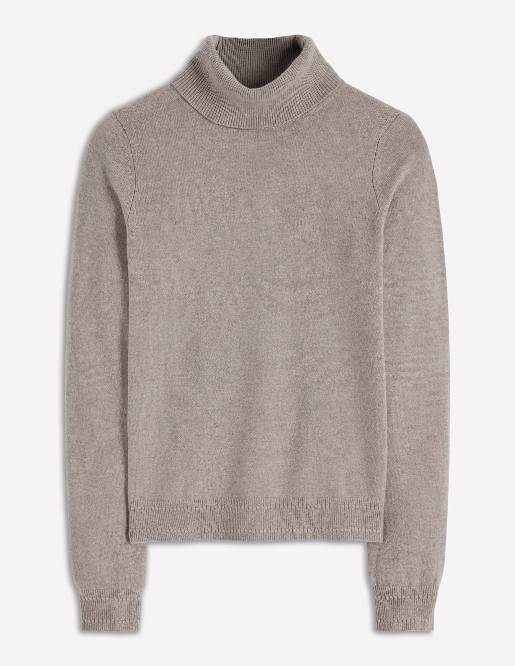 Eva Cashmere Roll Neck Sweater-Mink Melange