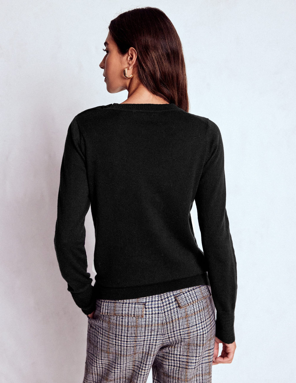 Briony Stitch Sweater-Black