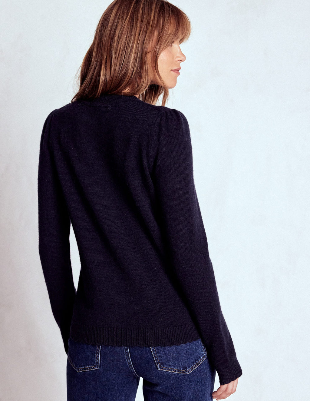 Elizabeth Embellished Cardigan-Navy, Floral Embellishment