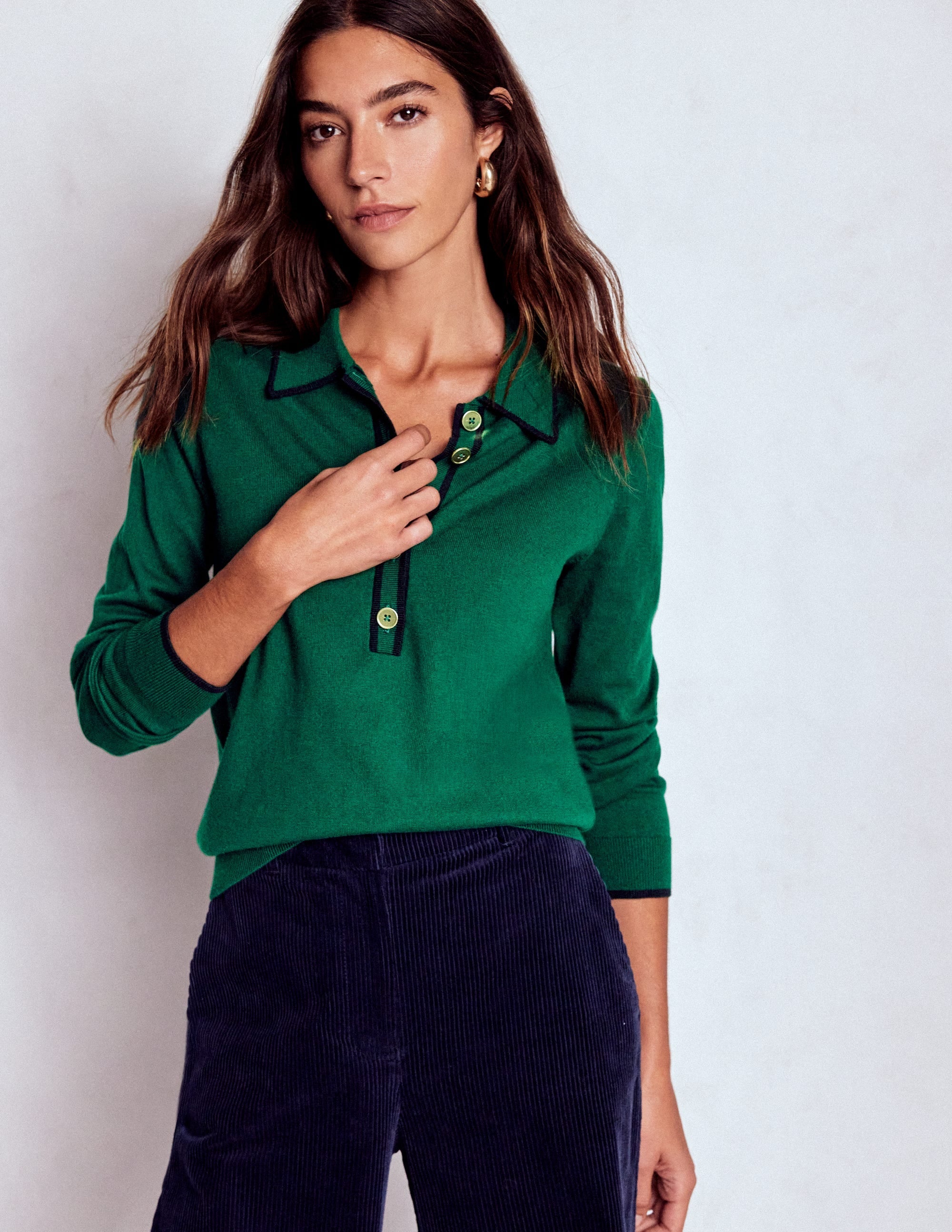 Liz Henley Jumper-Botanical Garden Green
