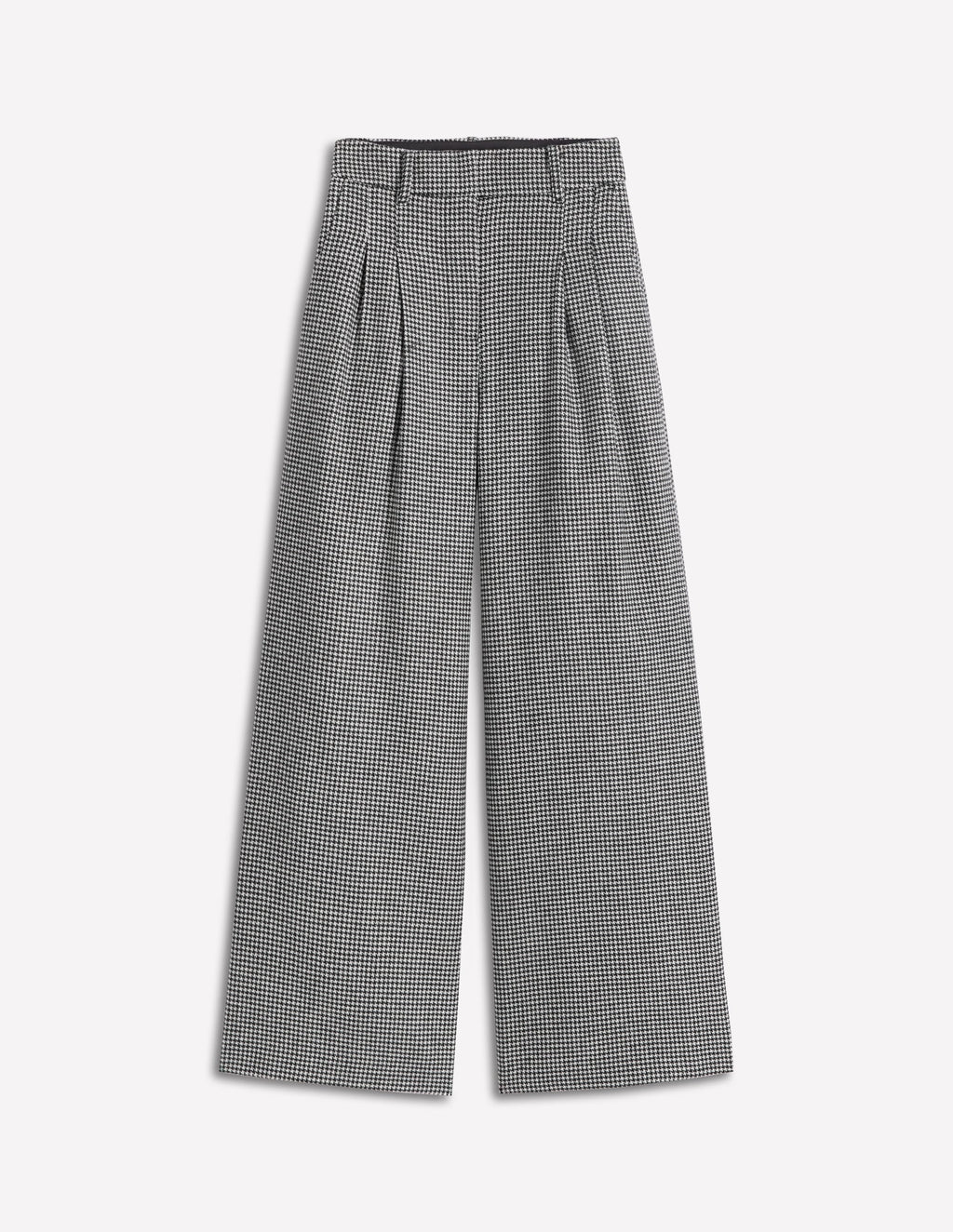 Kensington Tailored Pants-Black and Ivory Puppytooth