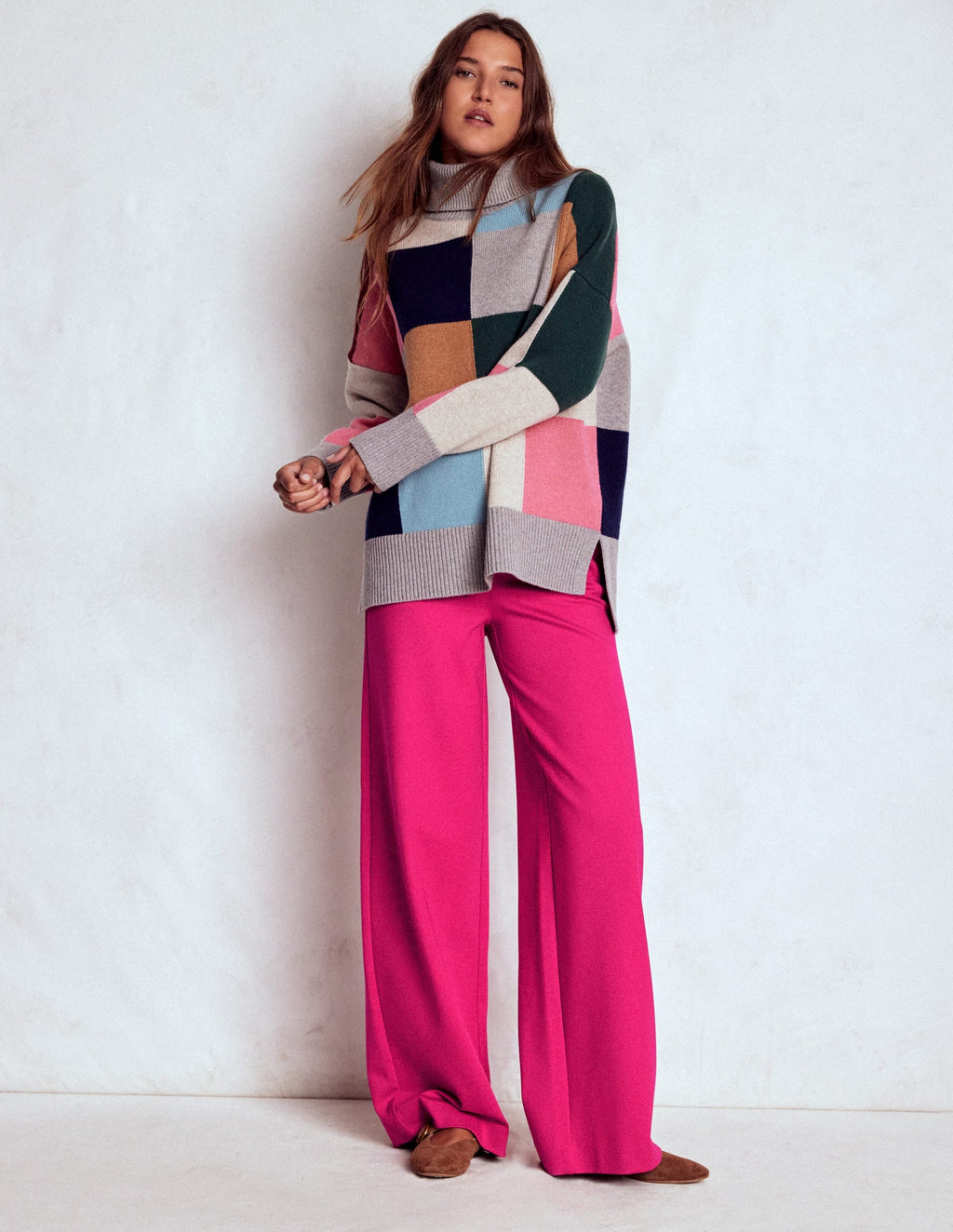 Belgravia Ponte Pants-Vibrant Pink