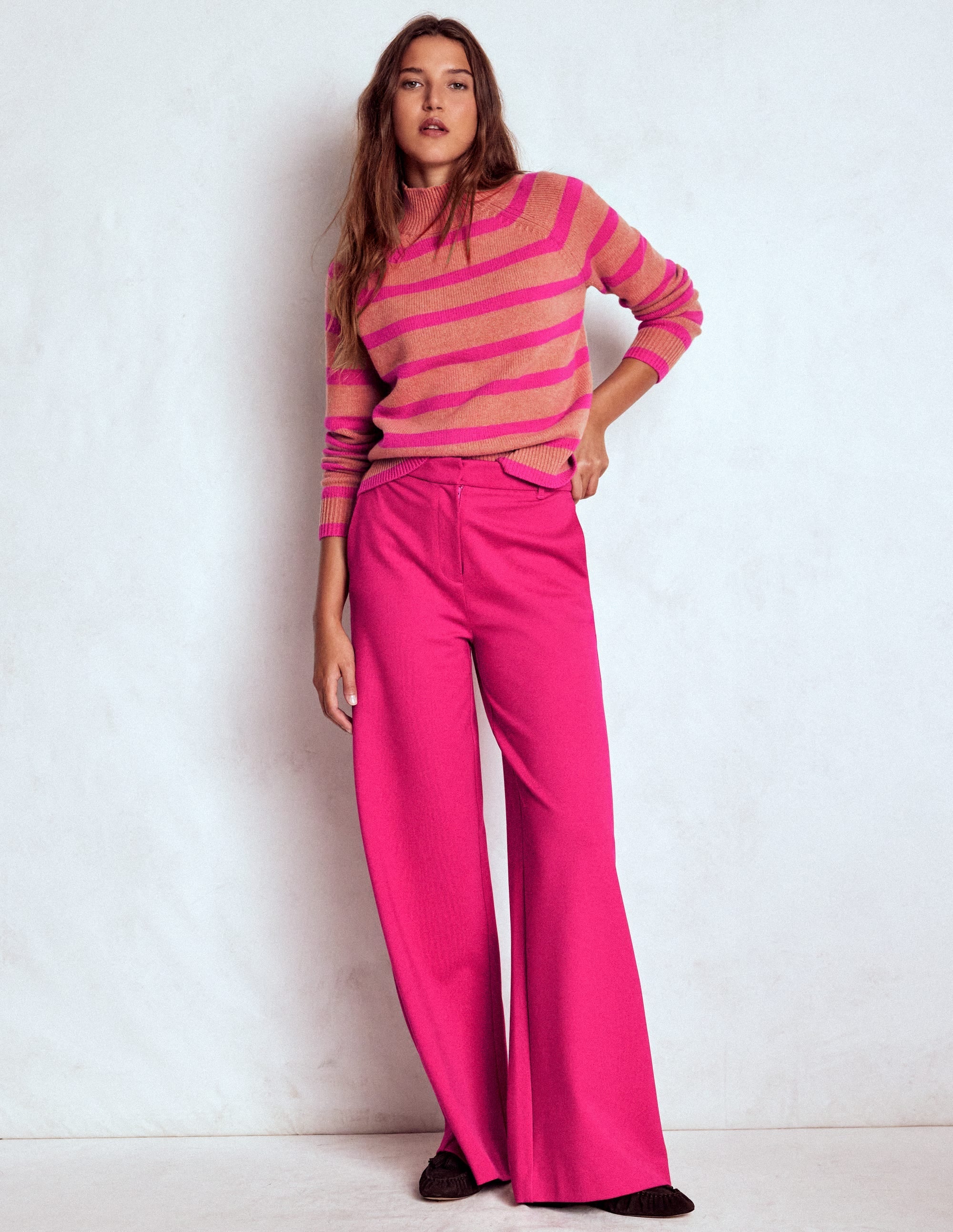 Belgravia Ponte Pants-Vibrant Pink