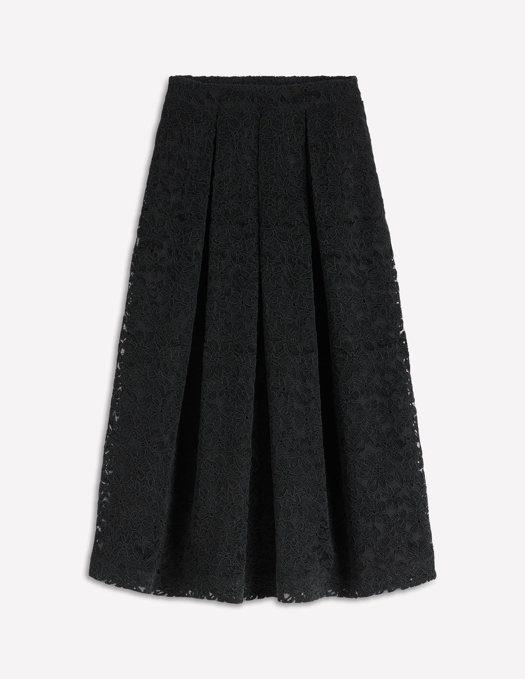 Verity Lace Midi Skirt-Black Lace