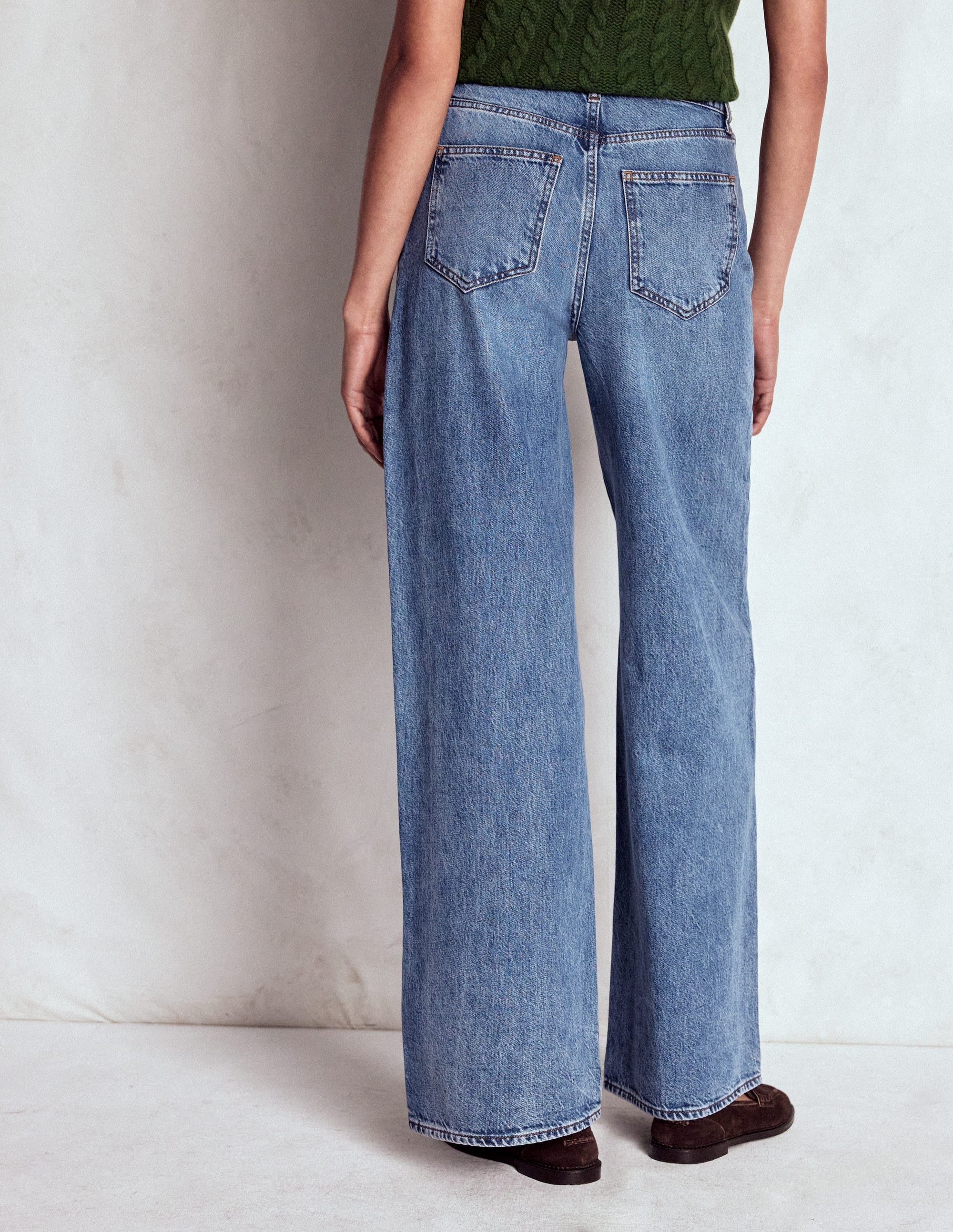 Relaxed Wide Leg  Jeans-Mid Vintage