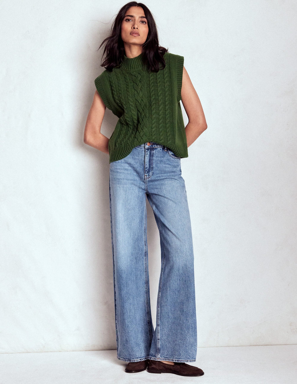 Relaxed Wide Leg  Jeans-Mid Vintage
