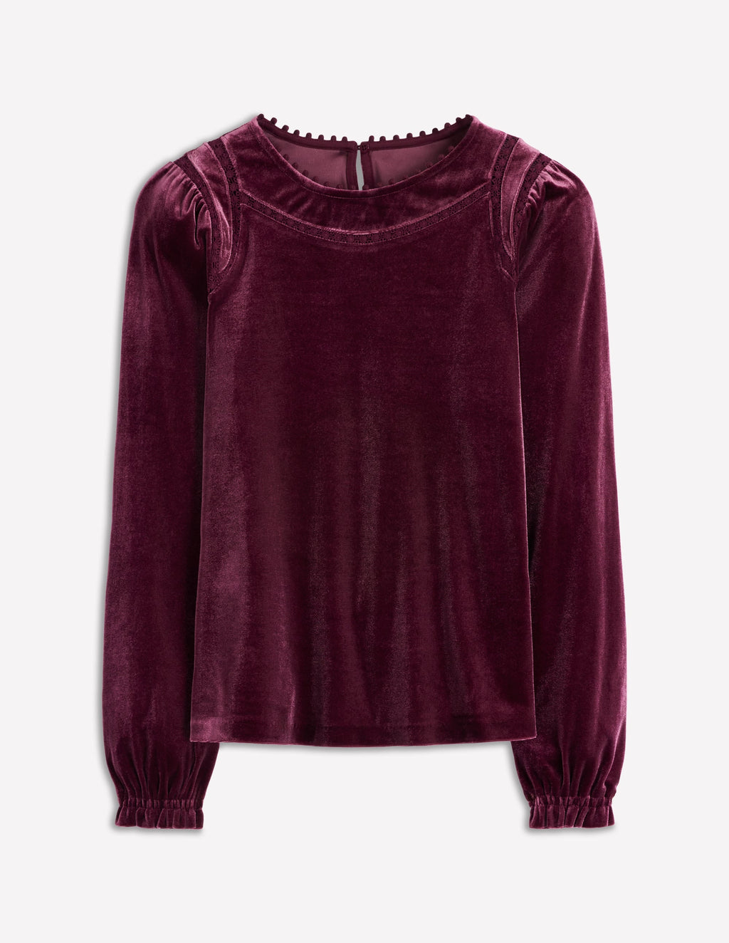 Mila Velvet Top-Deep Wisteria