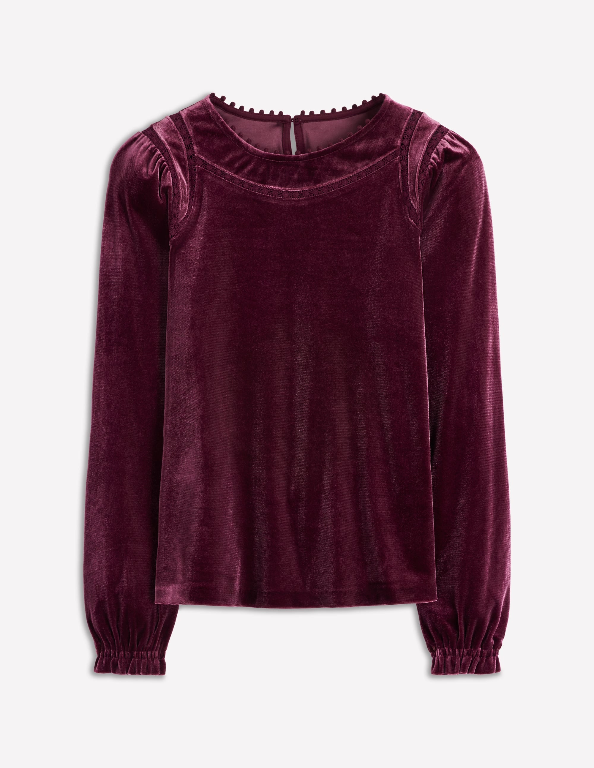 Mila Velvet Top-Deep Wisteria
