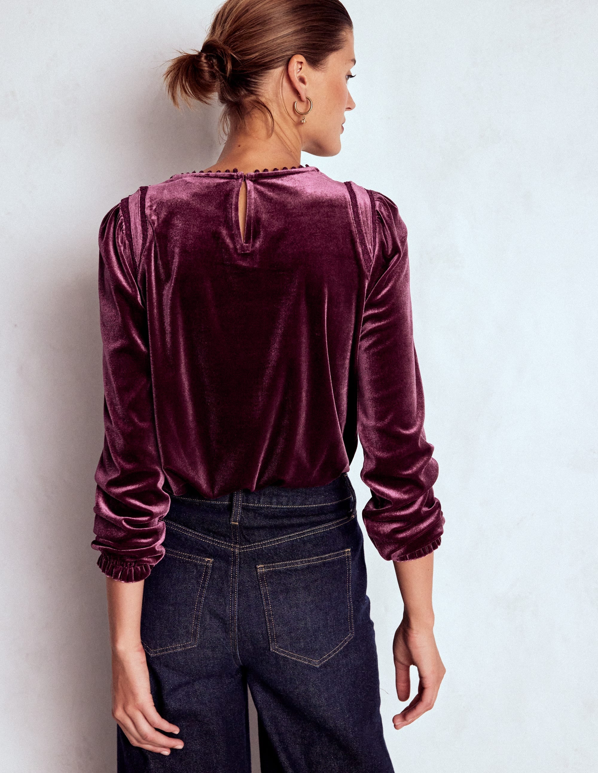Mila Velvet Top-Deep Wisteria
