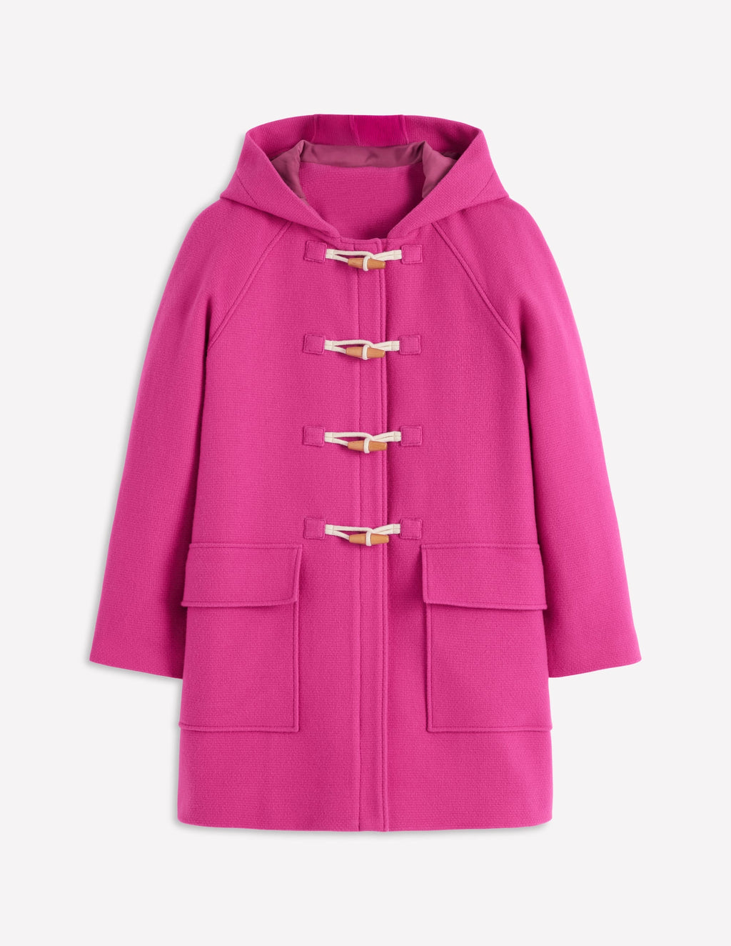 Swing Duffle Coat-Pink Peony