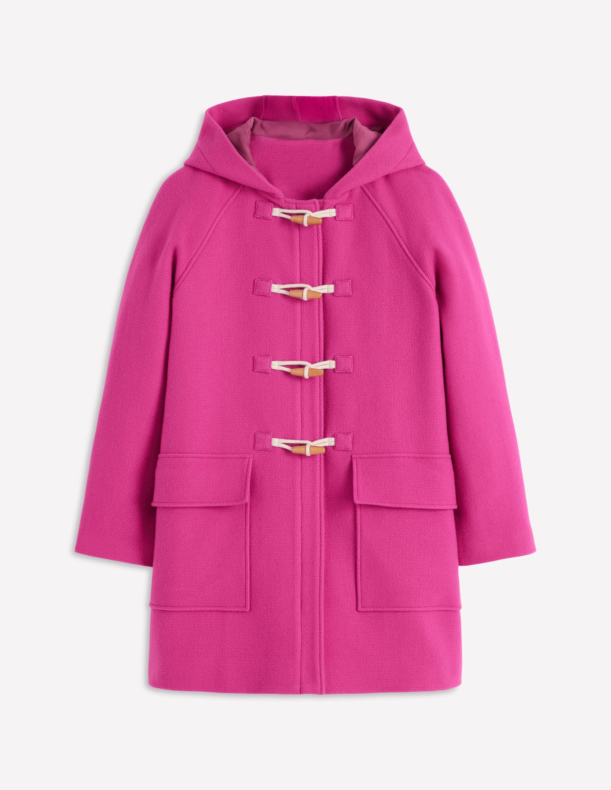 Swing Duffle Coat-Pink Peony