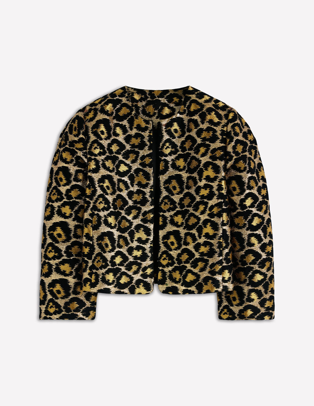 Jacquard Leopard Jacket-Leopard, Lurex Jacquard