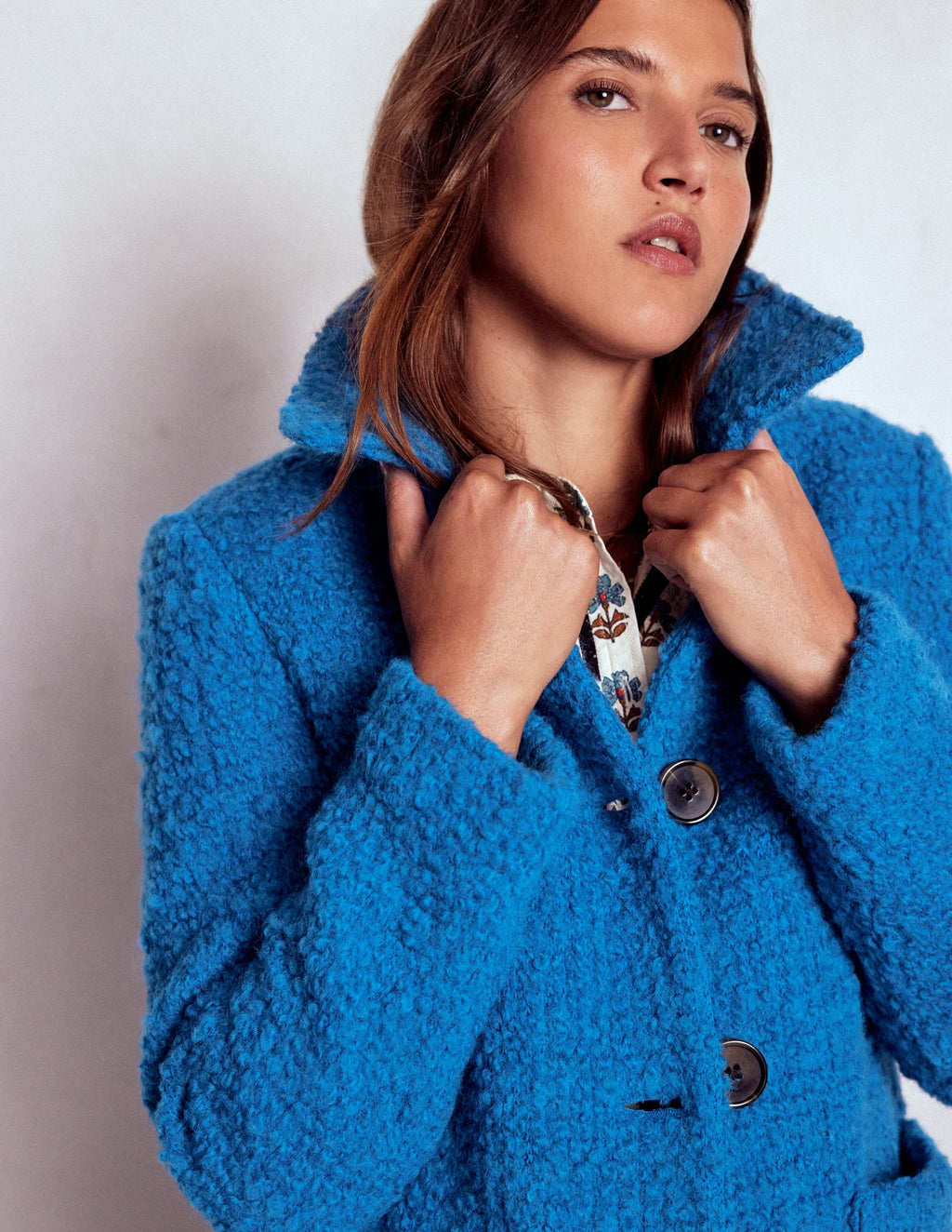 Carlisle Textured Coat-Cobalt Blue