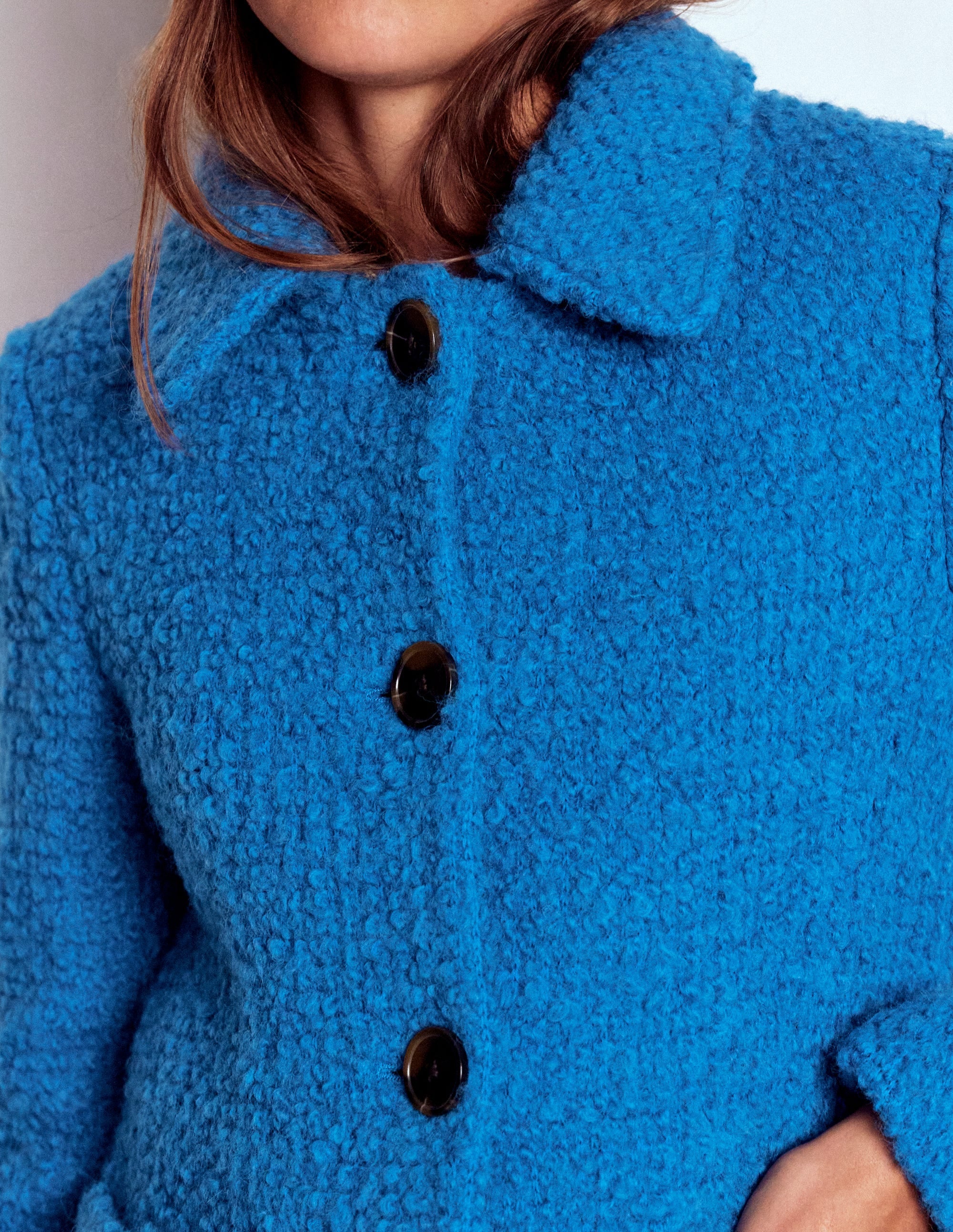 Carlisle Textured Coat-Cobalt Blue