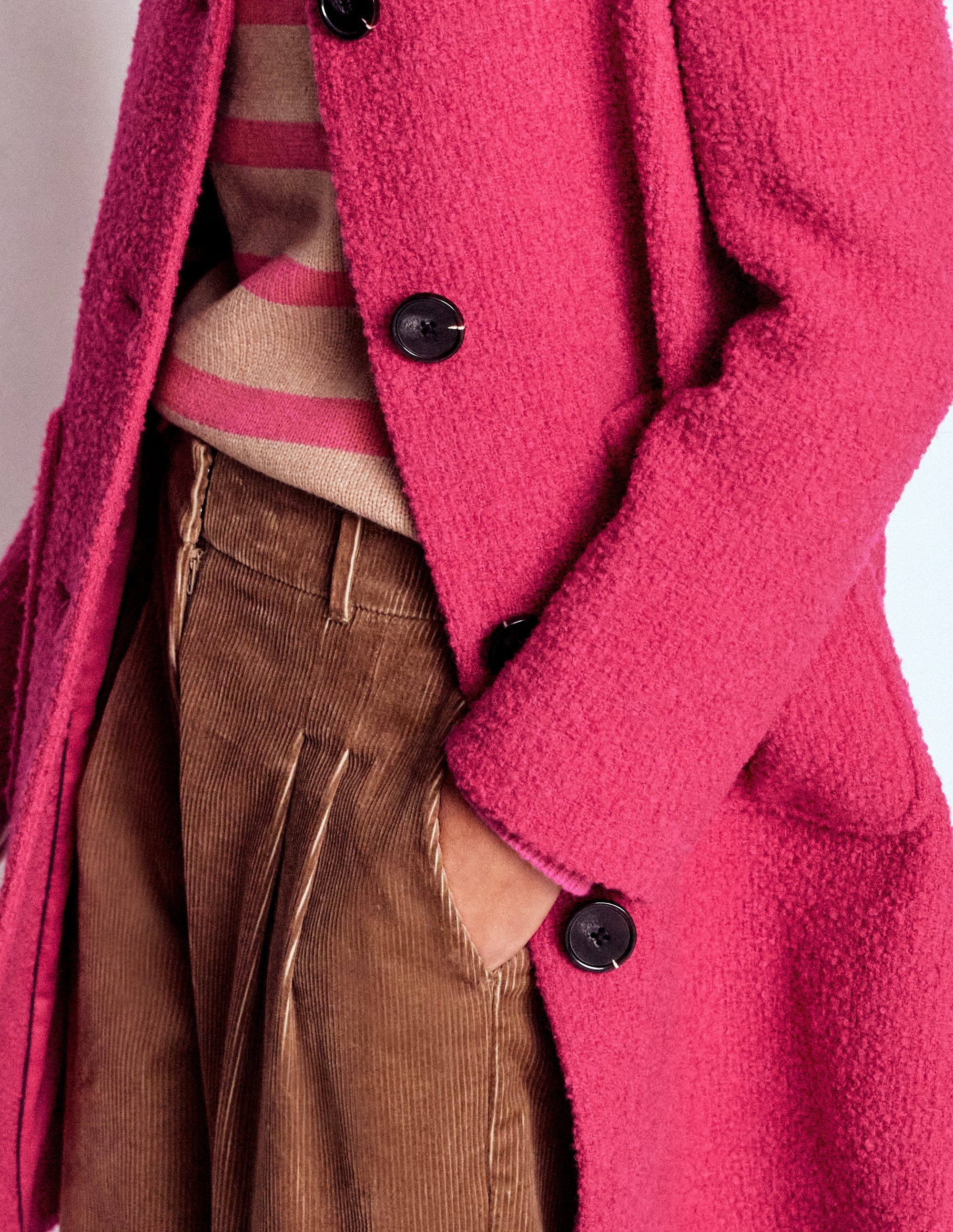 Carlisle Wool Coat-Vibrant Pink