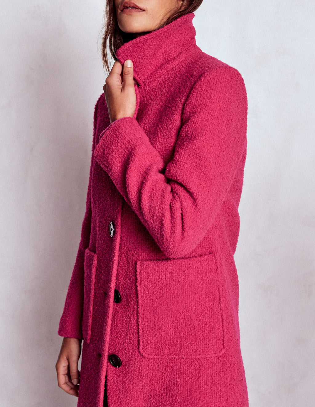 Carlisle Wool Coat-Vibrant Pink