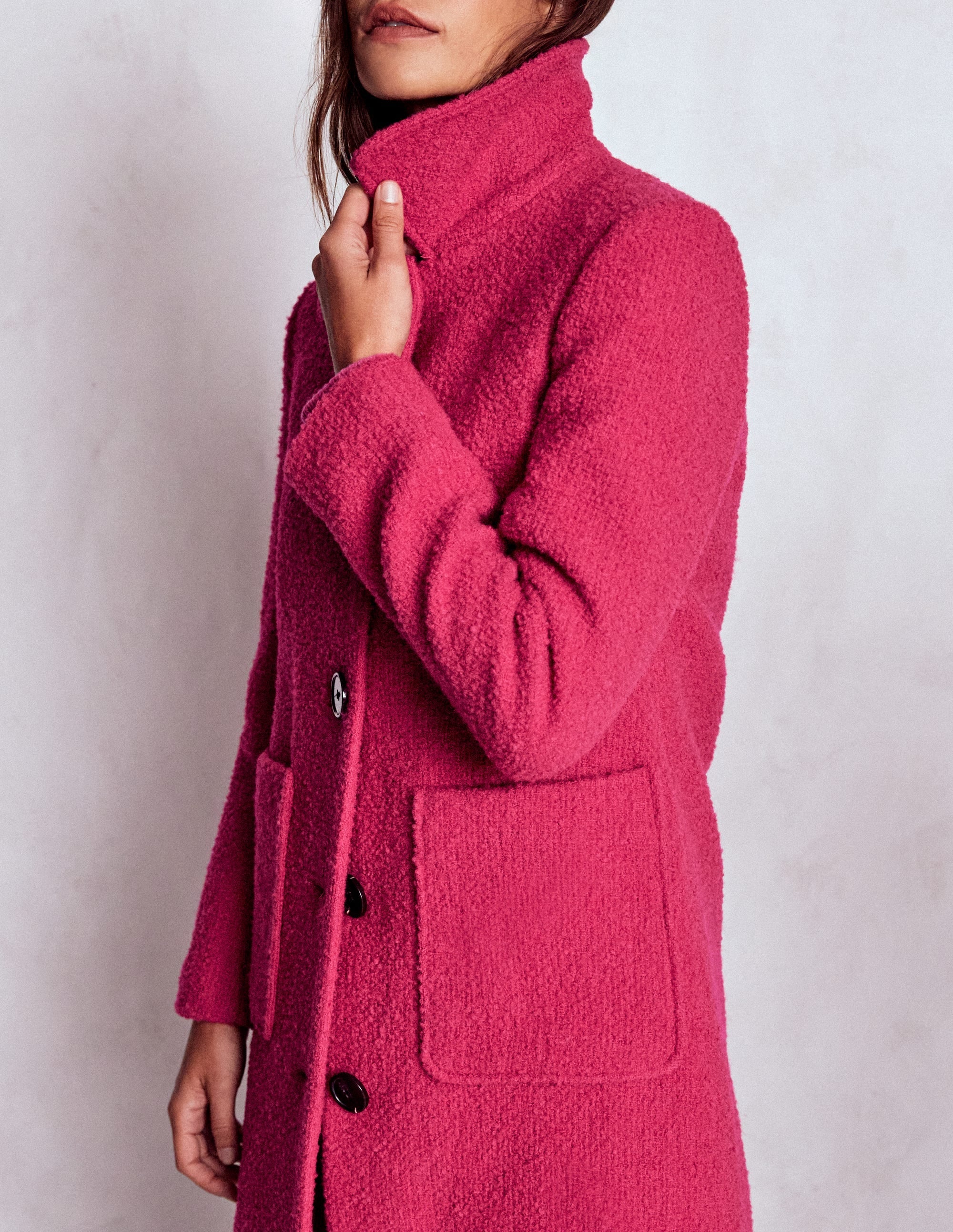 Carlisle Wool Coat-Vibrant Pink