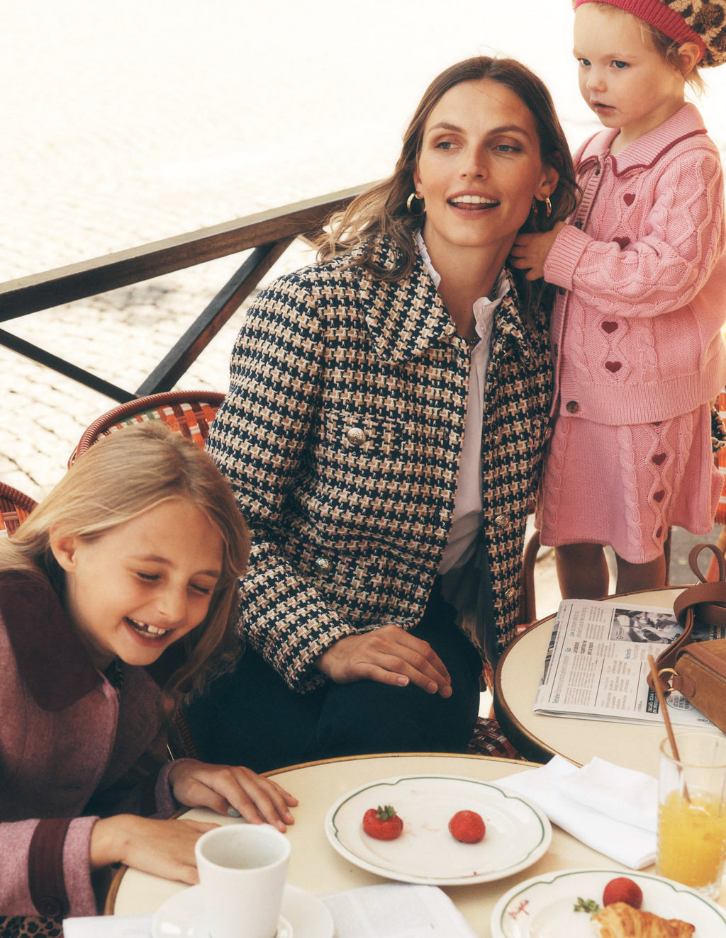 Button Up textured Jacket-CAMEL AND PINK TEXTURE