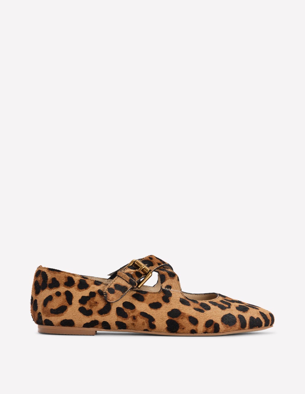 Cross Strap Mary Jane-Classic Leopard
