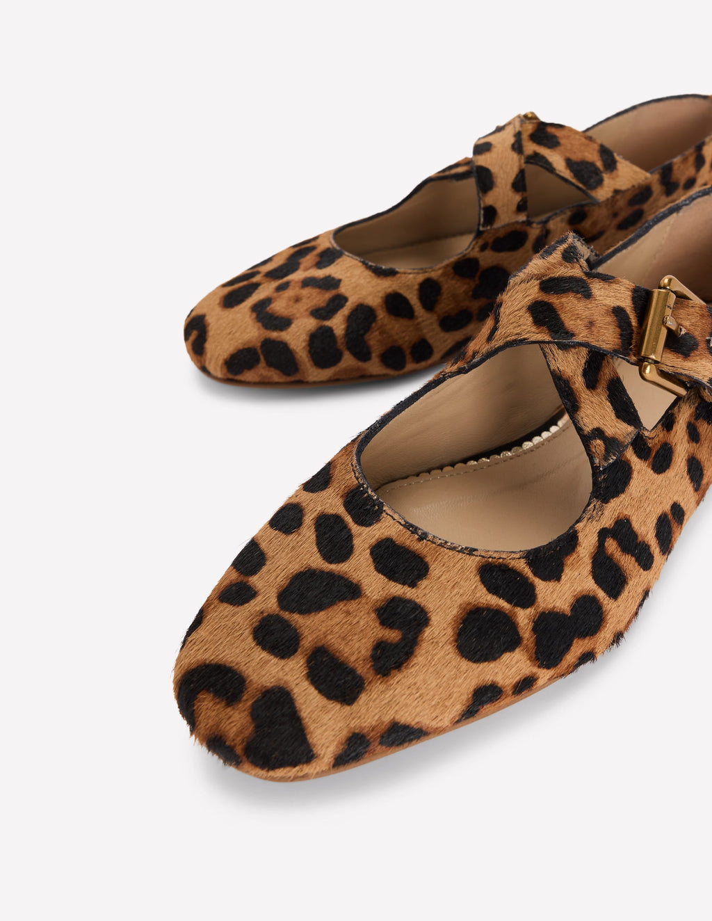 Cross Strap Mary Jane-Classic Leopard
