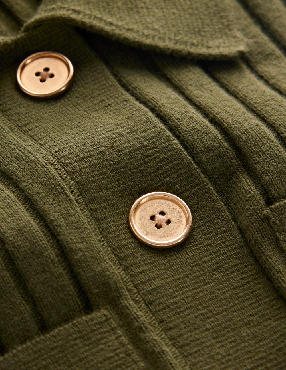 Brönte Knitted Rib Shirt Dress-Woodland Green