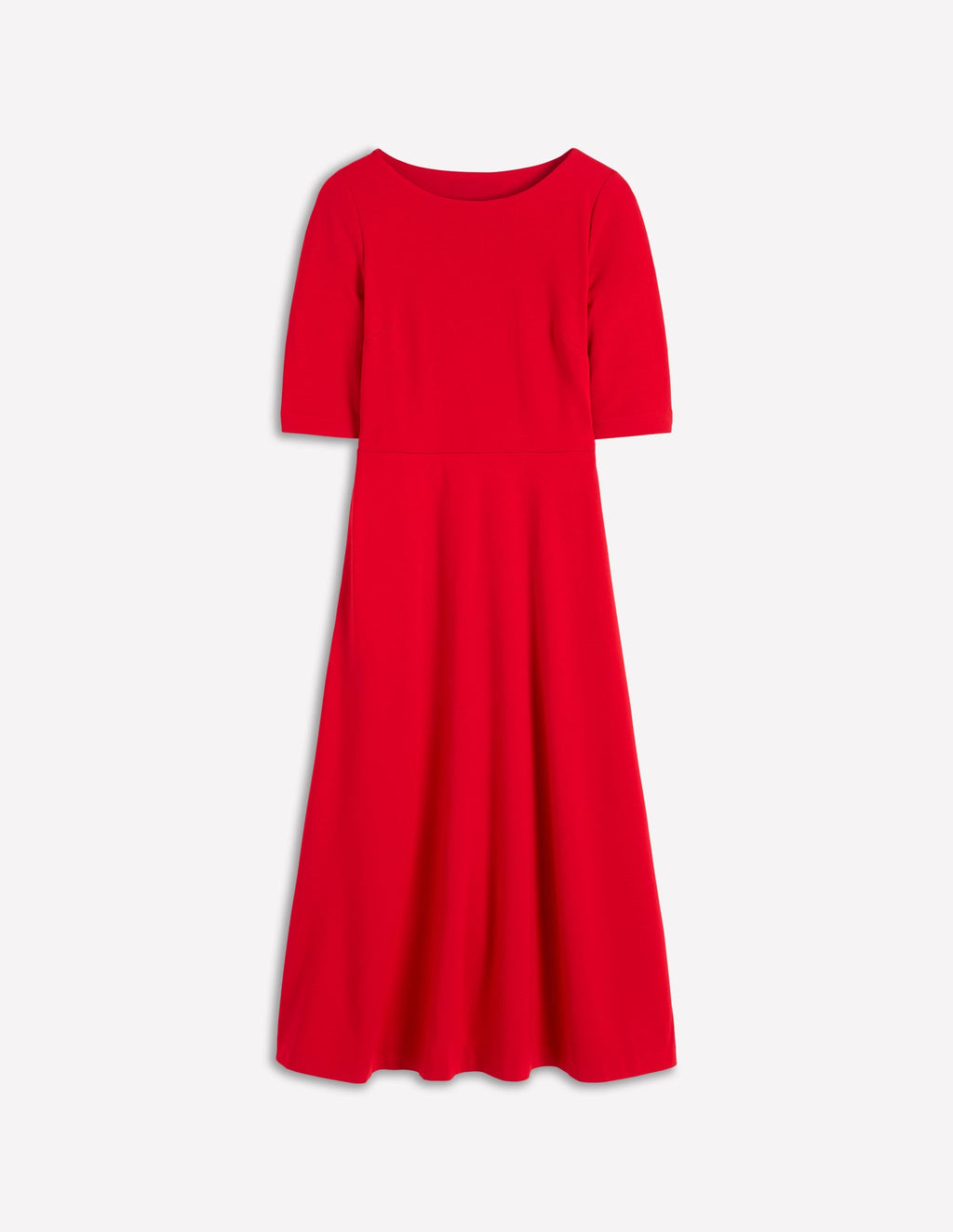 Mathilde Tie Waist Ponte Dress-Spicy Red