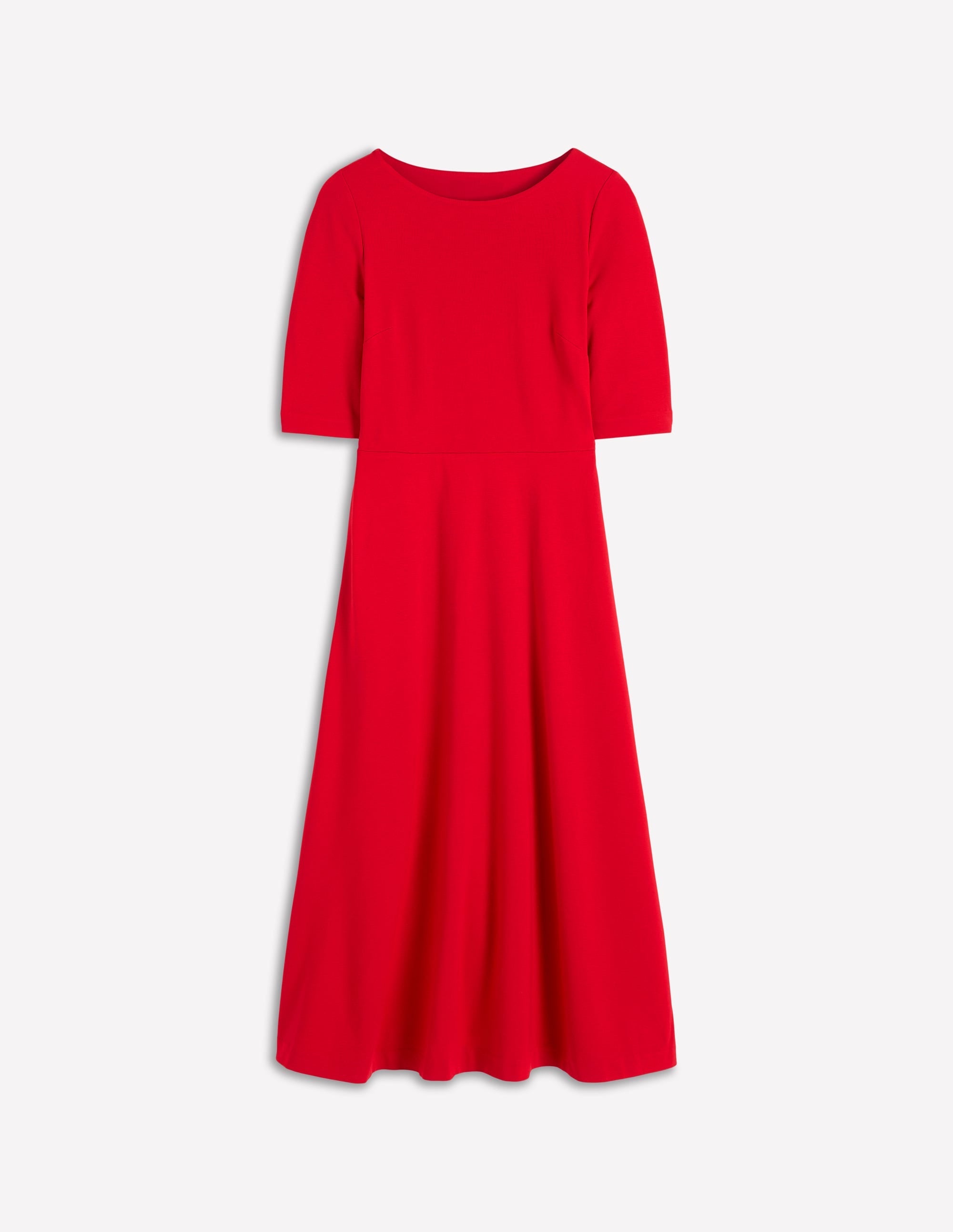 Mathilde Tie Waist Ponte Dress-Spicy Red
