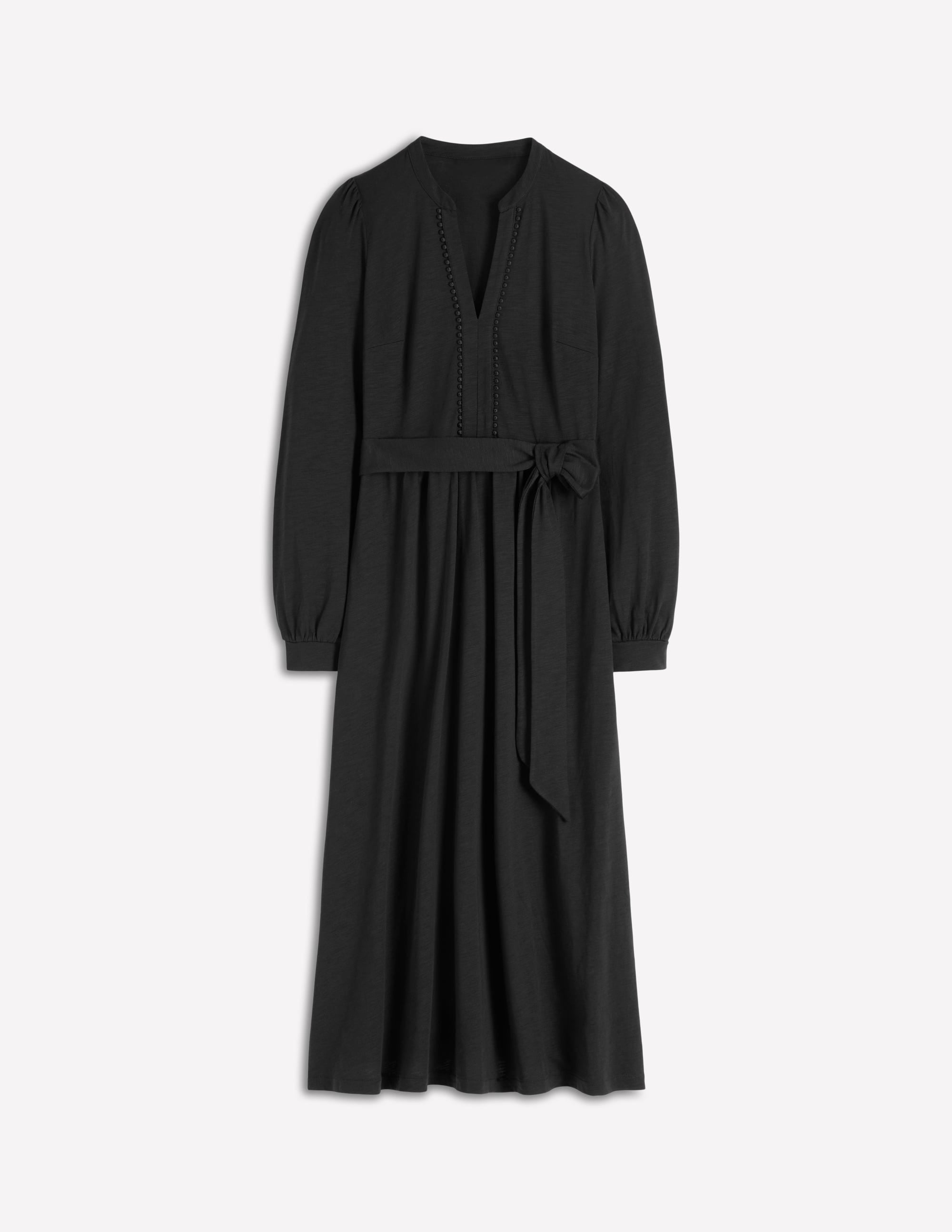 Naomi Long Sleeve Midi-Black