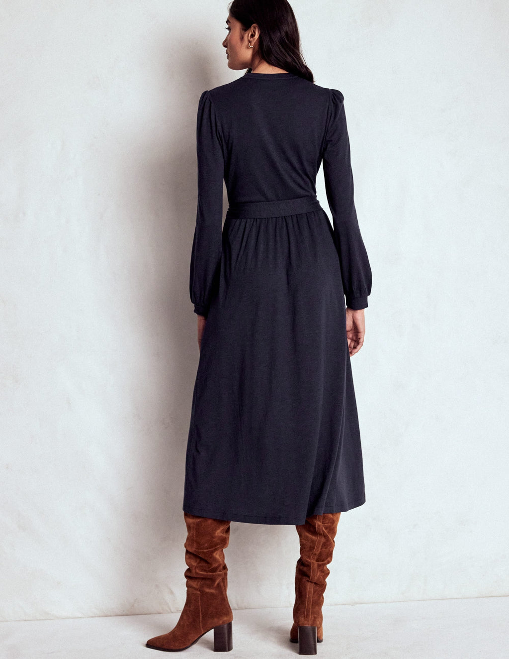 Naomi Long Sleeve Midi-Navy