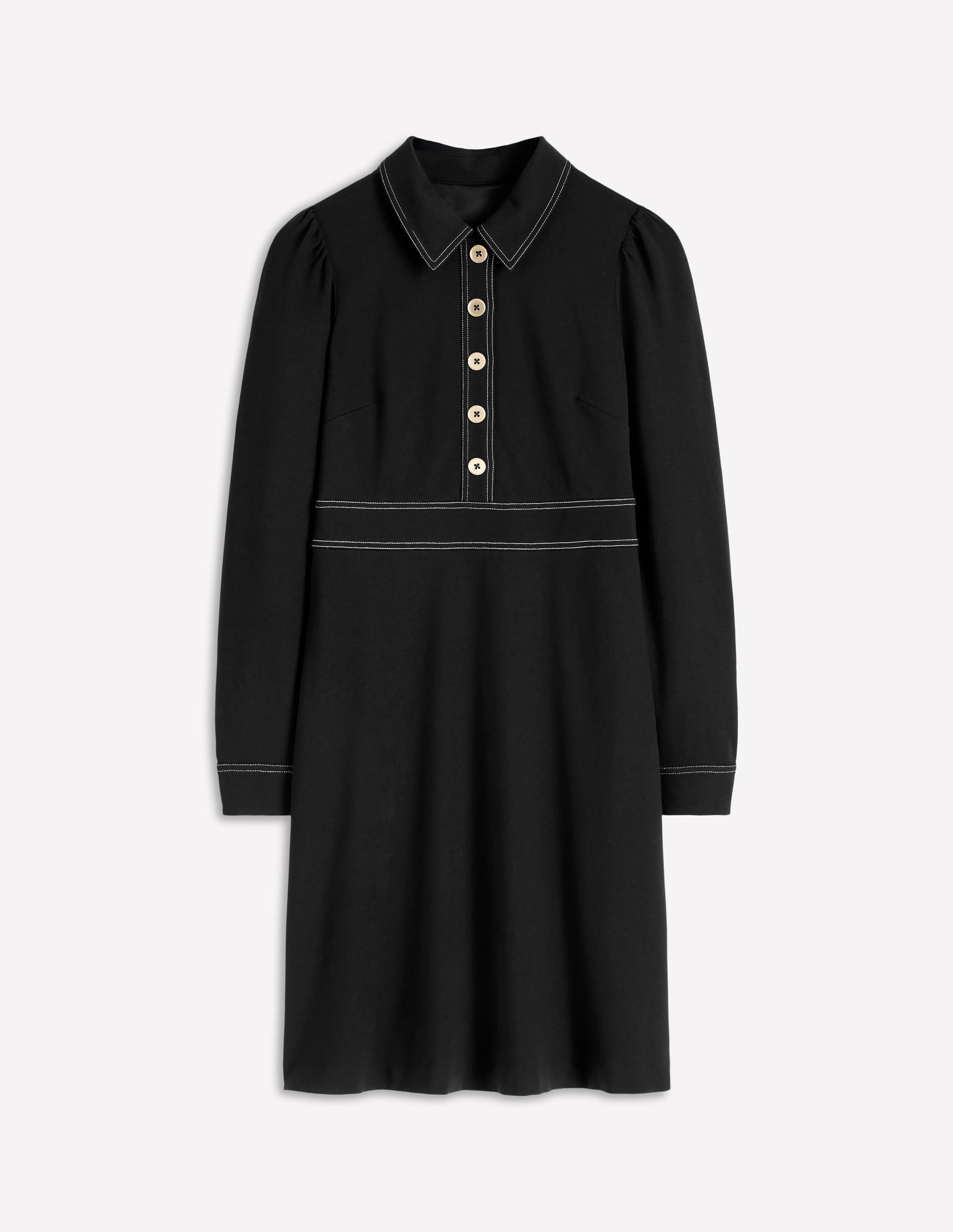 Nicolette Long Sleeve Dress-Black