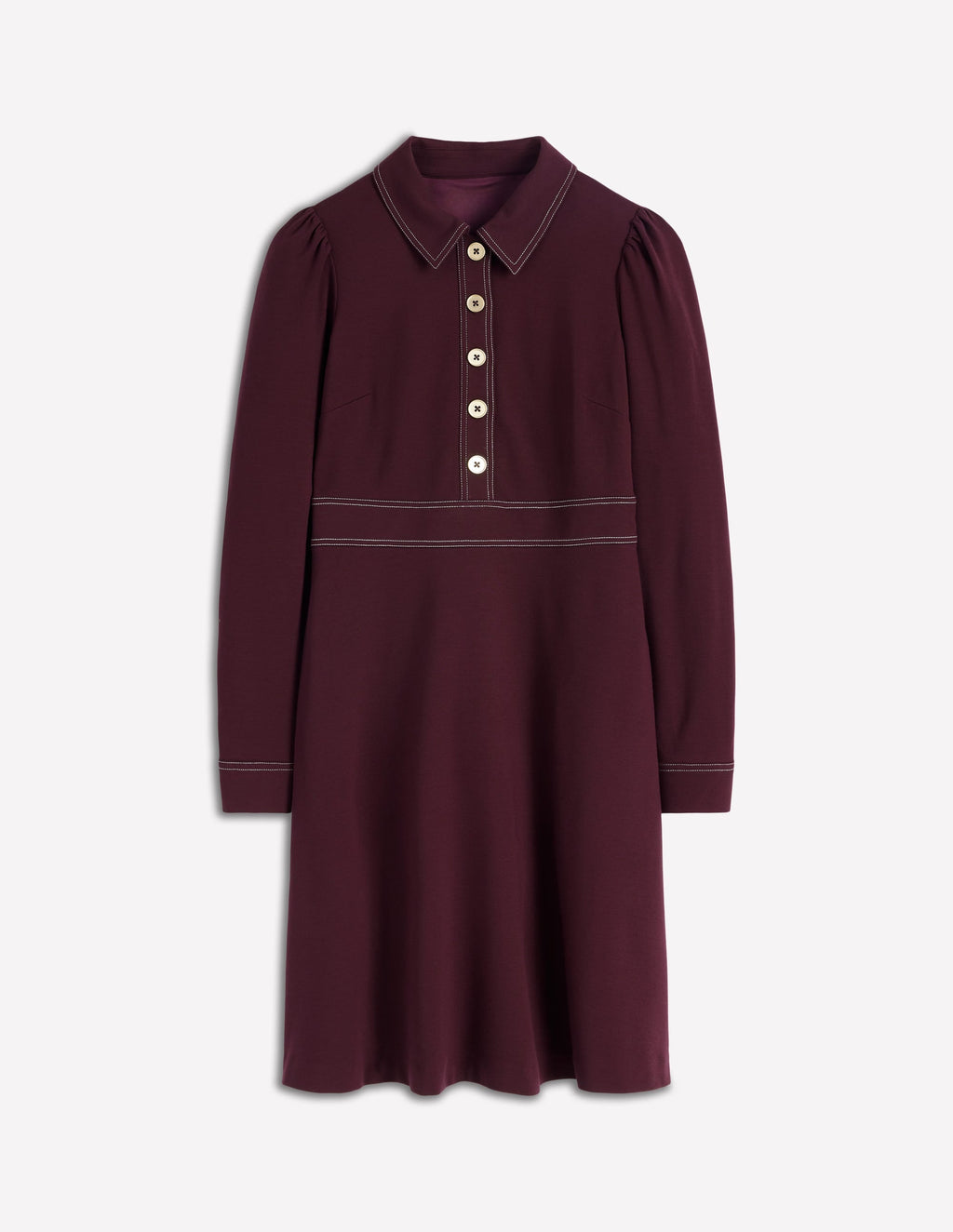 Nicolette Long Sleeve Dress-Dark Cherry