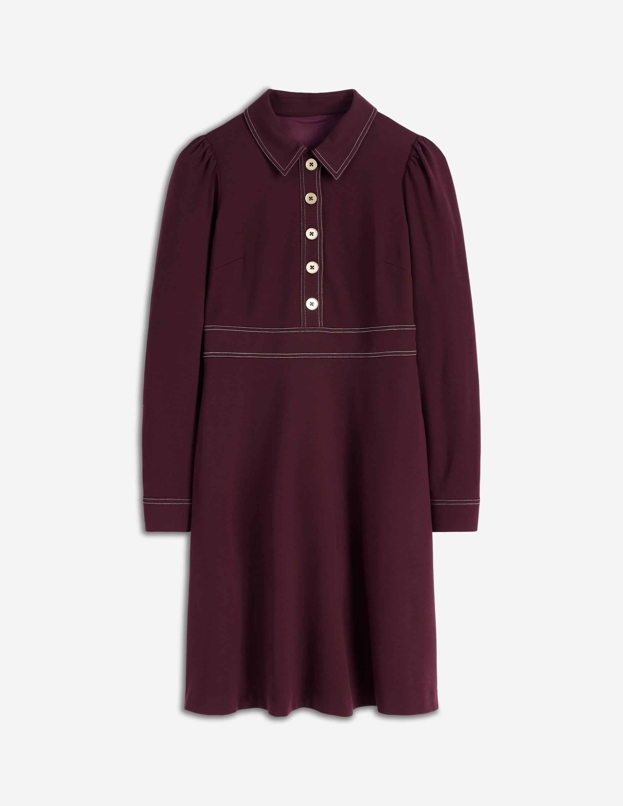 Nicolette Long Sleeve Dress-Dark Cherry