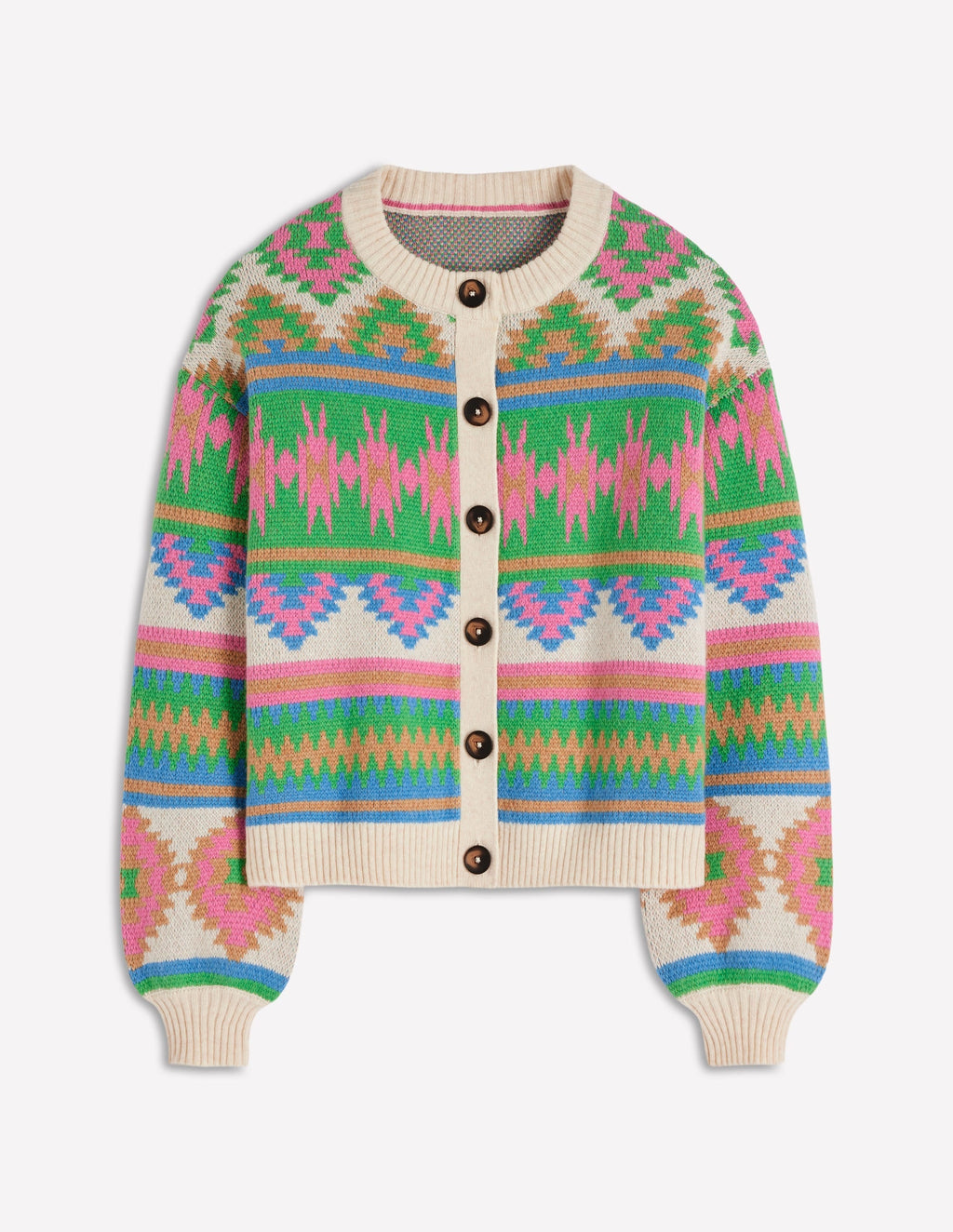 Abi Jacquard Cardigan-Multi Aztec