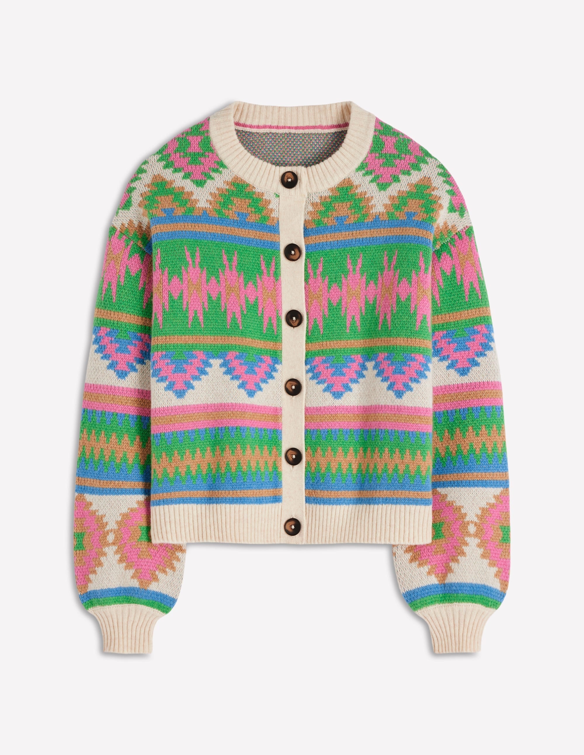 Abi Jacquard Cardigan-Multi Aztec