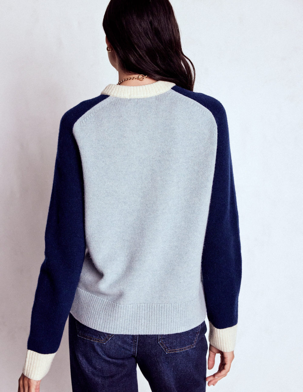 Marion Merino Cardigan-Snowbird Blue, Navy